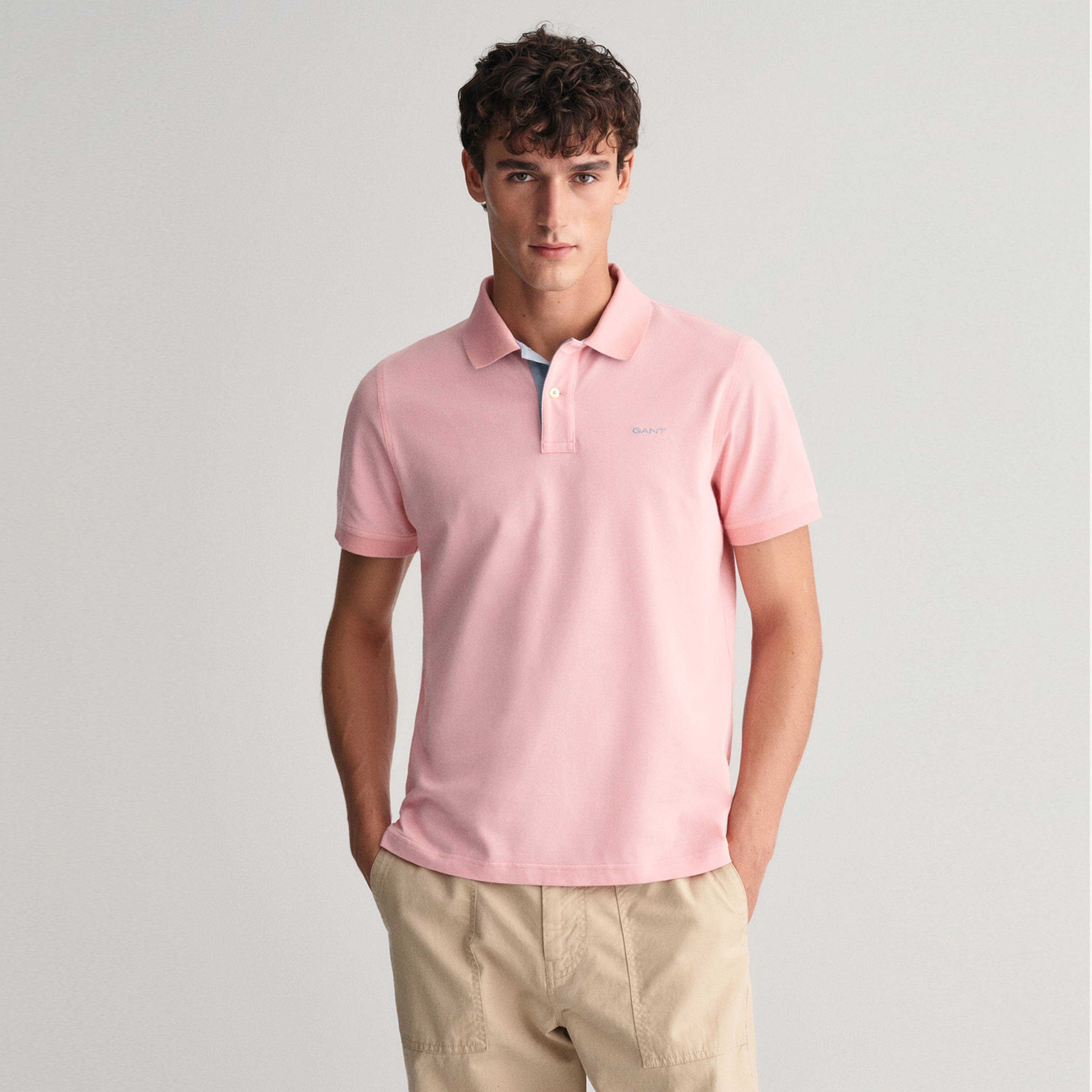 GANT Erkek Pembe Regular Fit Polo