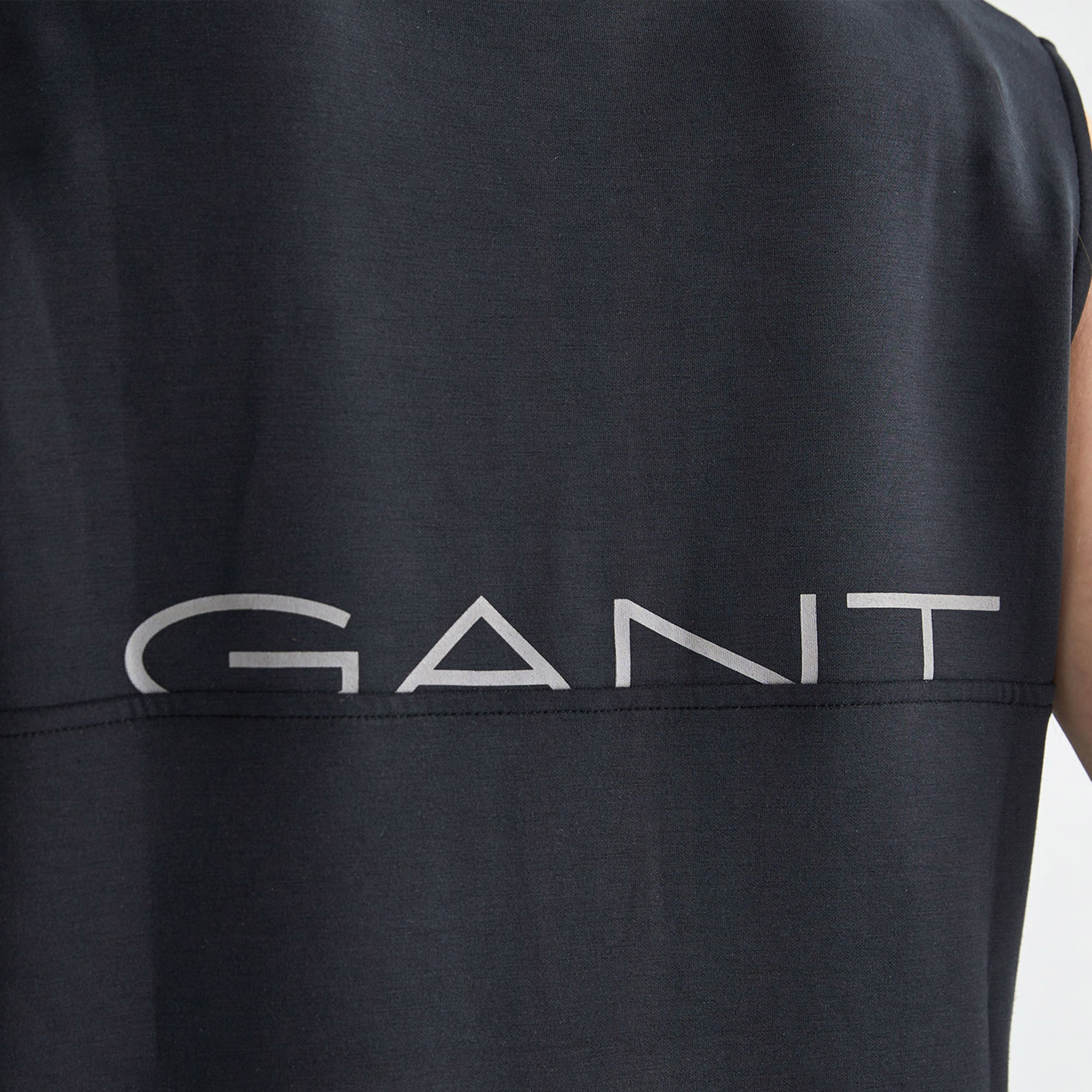 GANT Kadın Siyah Regular Fit Yarım Fermuarlı Elbise