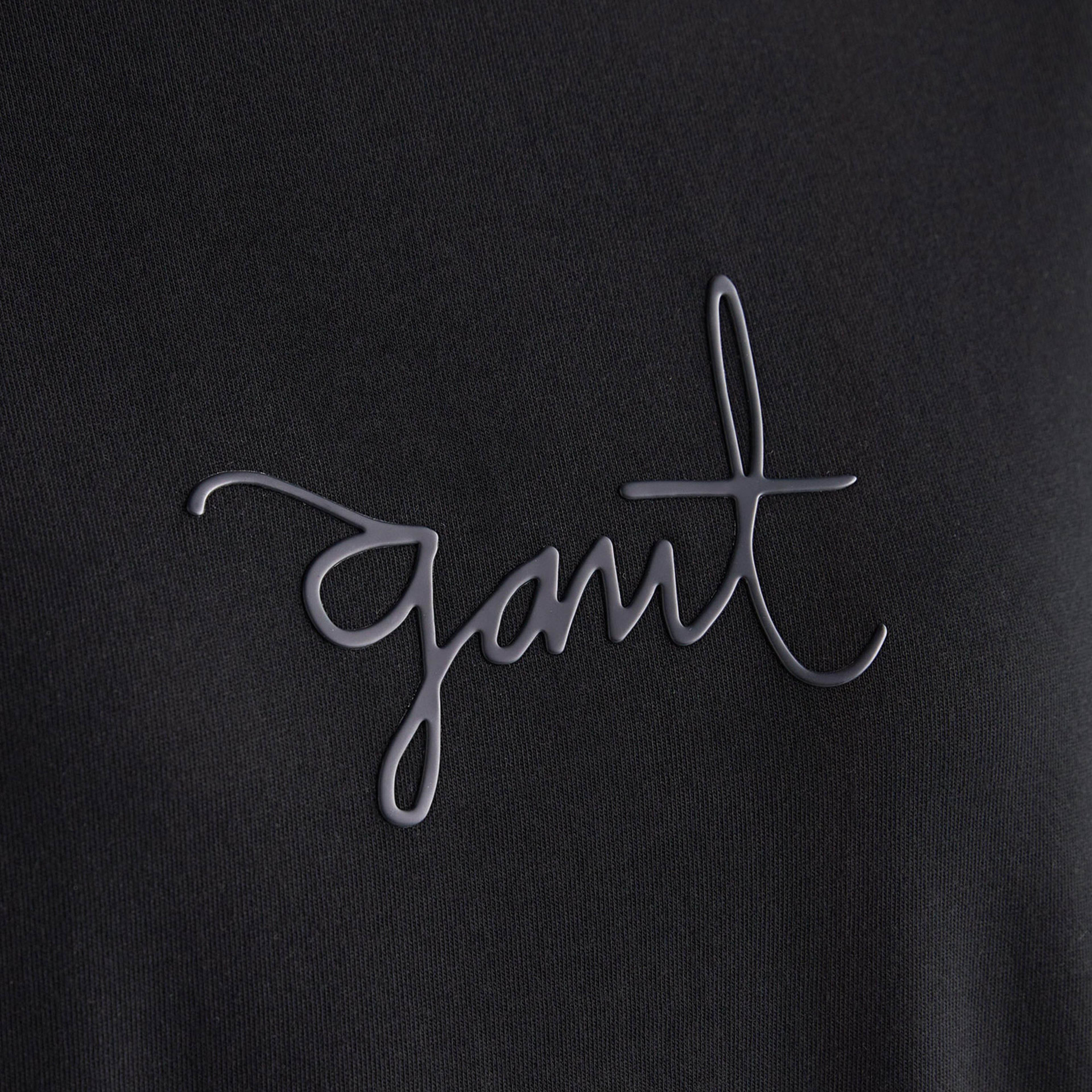 GANT Kadın Siyah Oversize Fit Bisiklet Yaka T-shirt