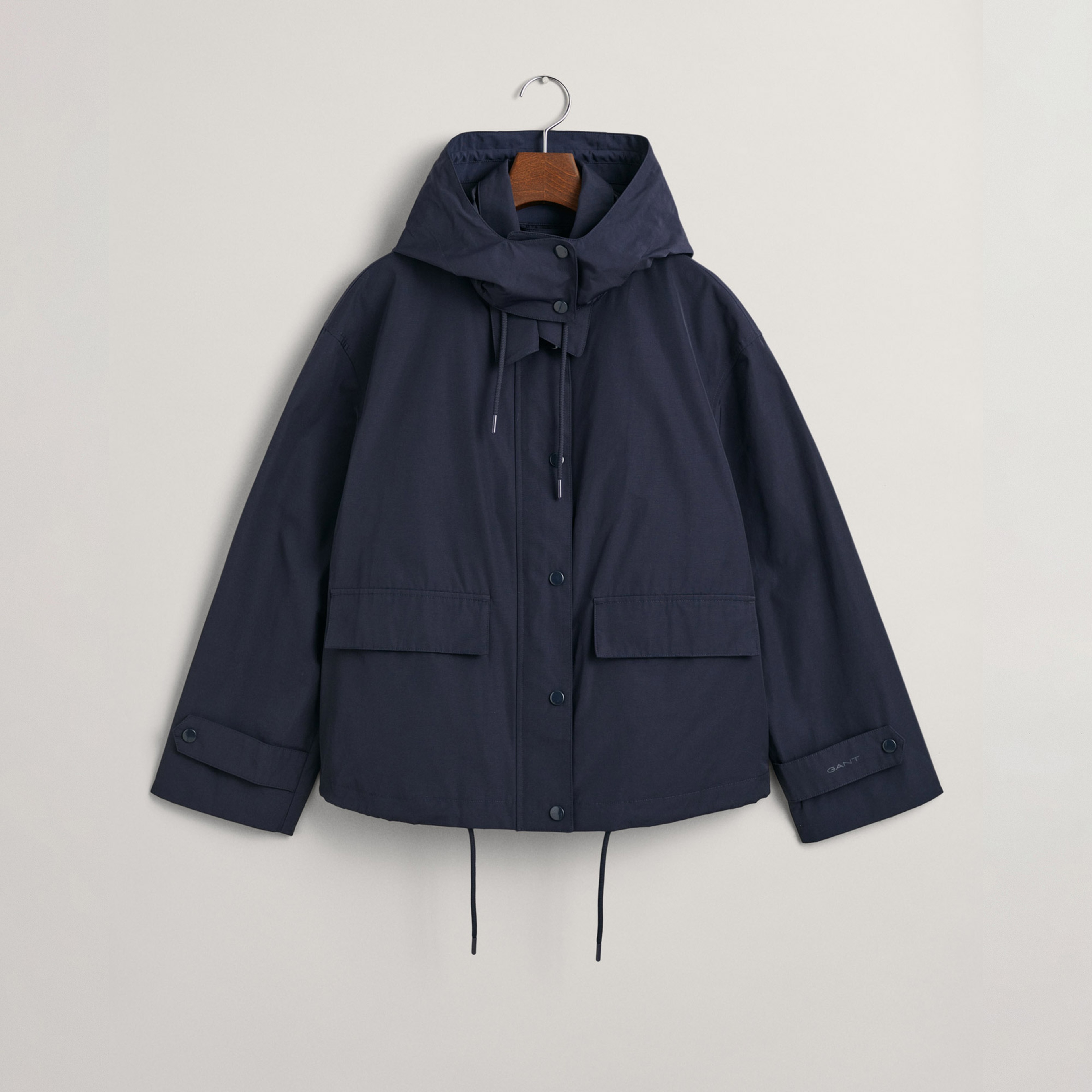 GANT Kadın Lacivert Regular Fit Kapüşonlu Ceket
