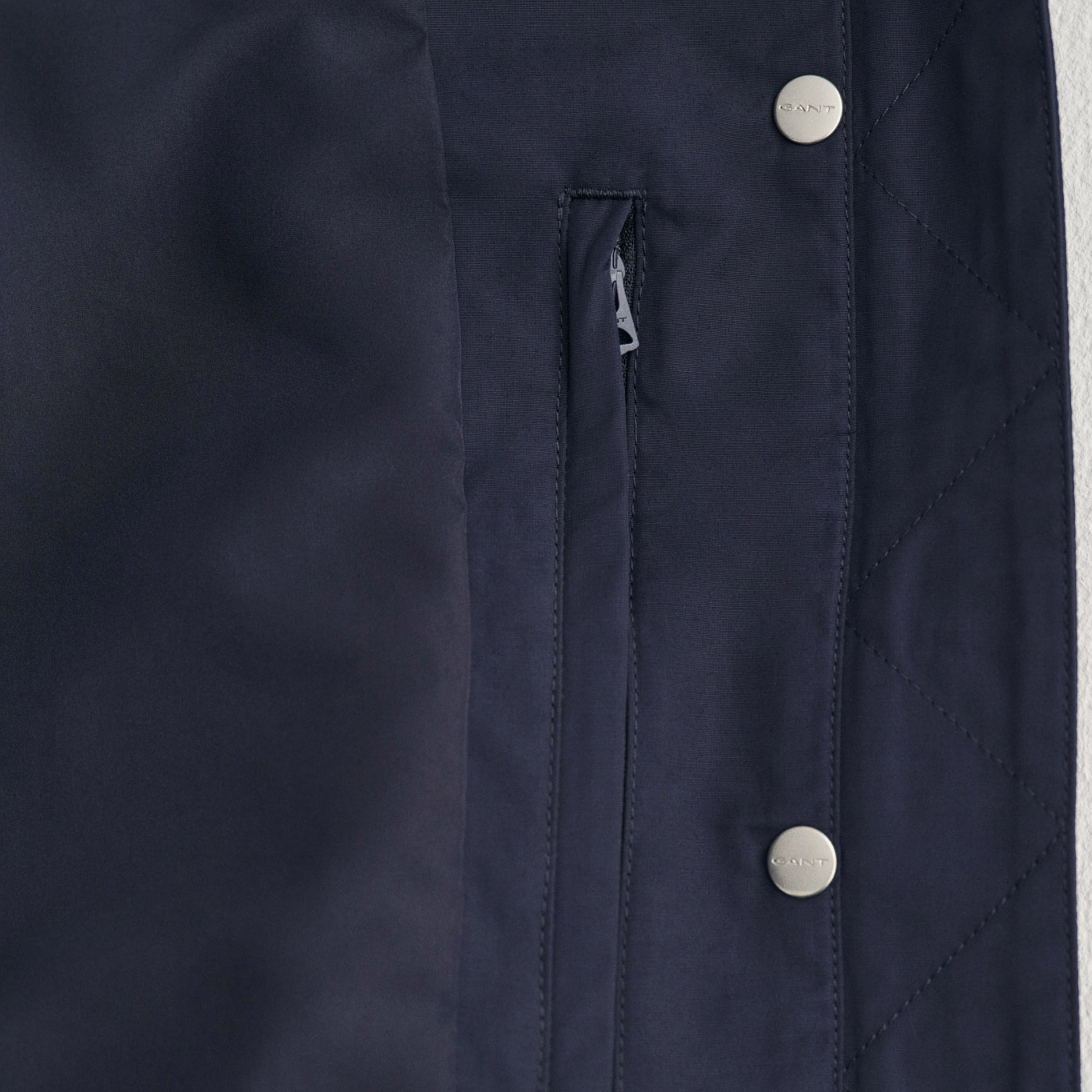 GANT Kadın Lacivert Regular Fit Kapüşonlu Ceket
