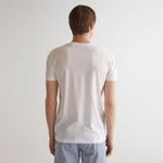 GANT Erkek Beyaz Slim Fit Bisiklet Yaka Logolu T-shirt