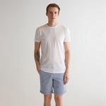 GANT Erkek Beyaz Slim Fit Bisiklet Yaka Logolu T-shirt