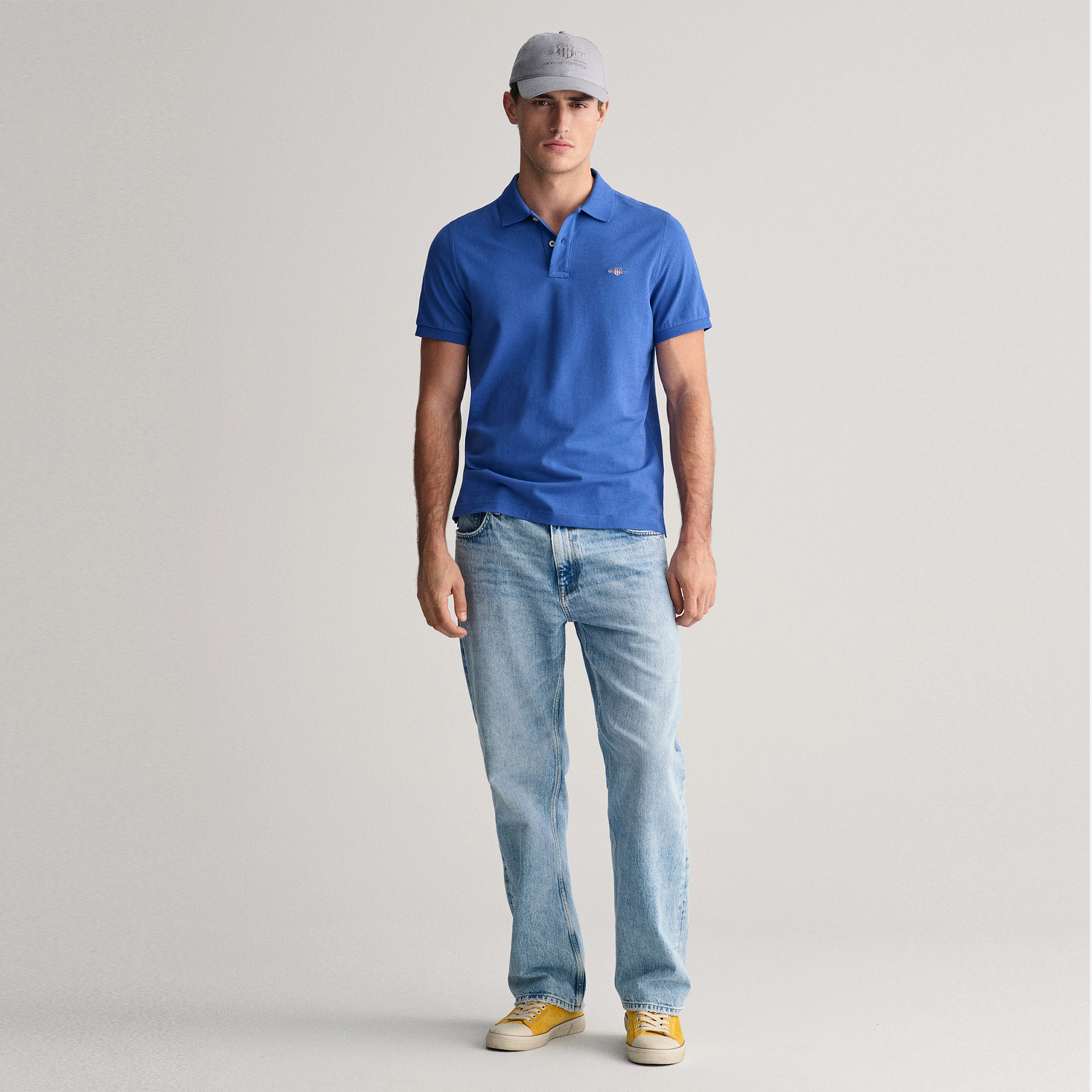 GANT Erkek Mavi Regular Fit Polo