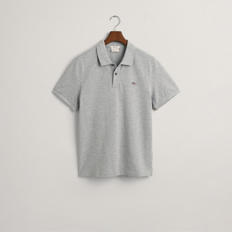 GANT Erkek Gri Regular Fit Polo
