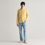 GANT Erkek Sarı Regular Fit Düğmeli Yaka Keten Gömlek