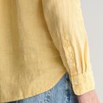 GANT Erkek Sarı Regular Fit Düğmeli Yaka Keten Gömlek