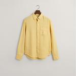 GANT Erkek Sarı Regular Fit Düğmeli Yaka Keten Gömlek