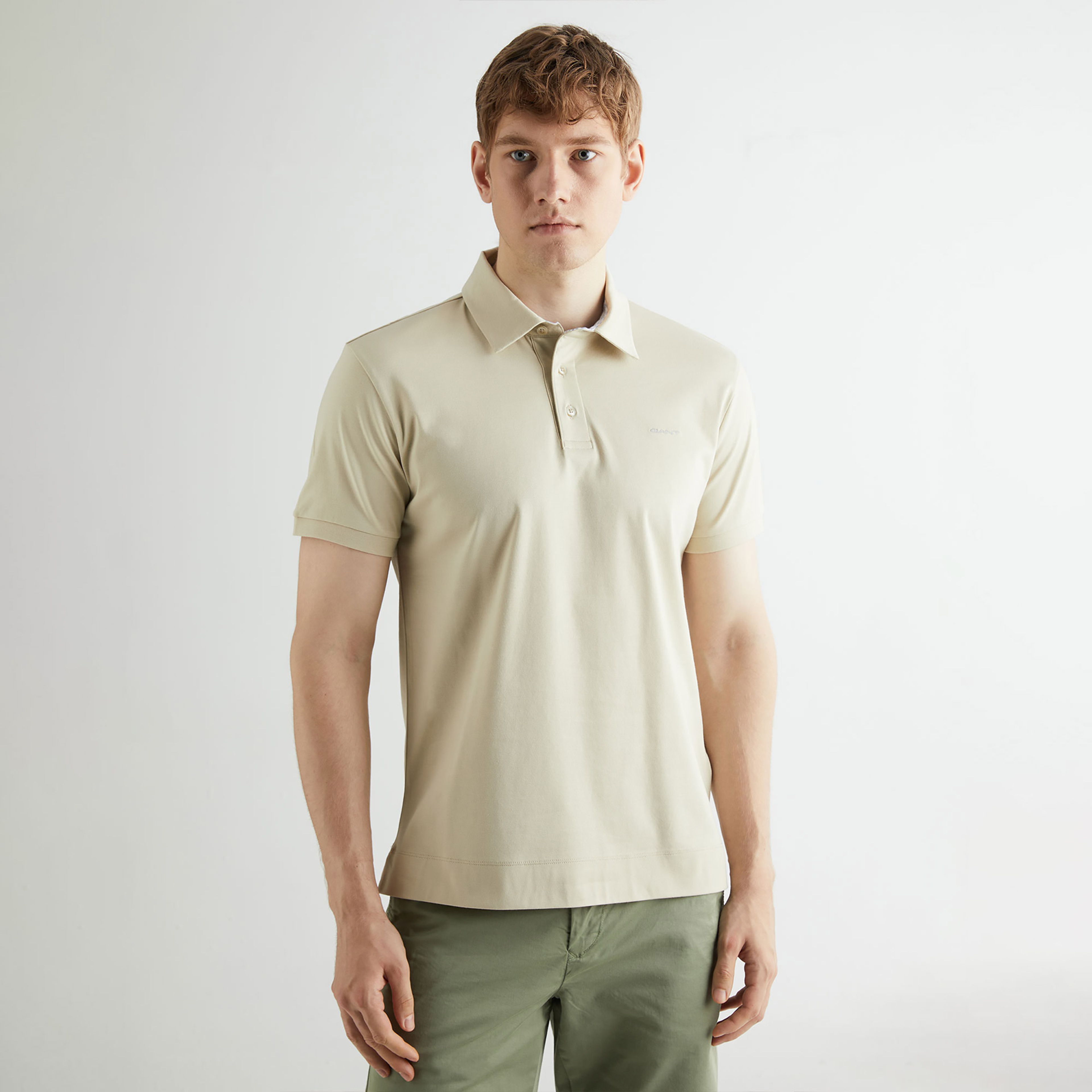 GANT Erkek Bej Slim Fit Logolu Polo