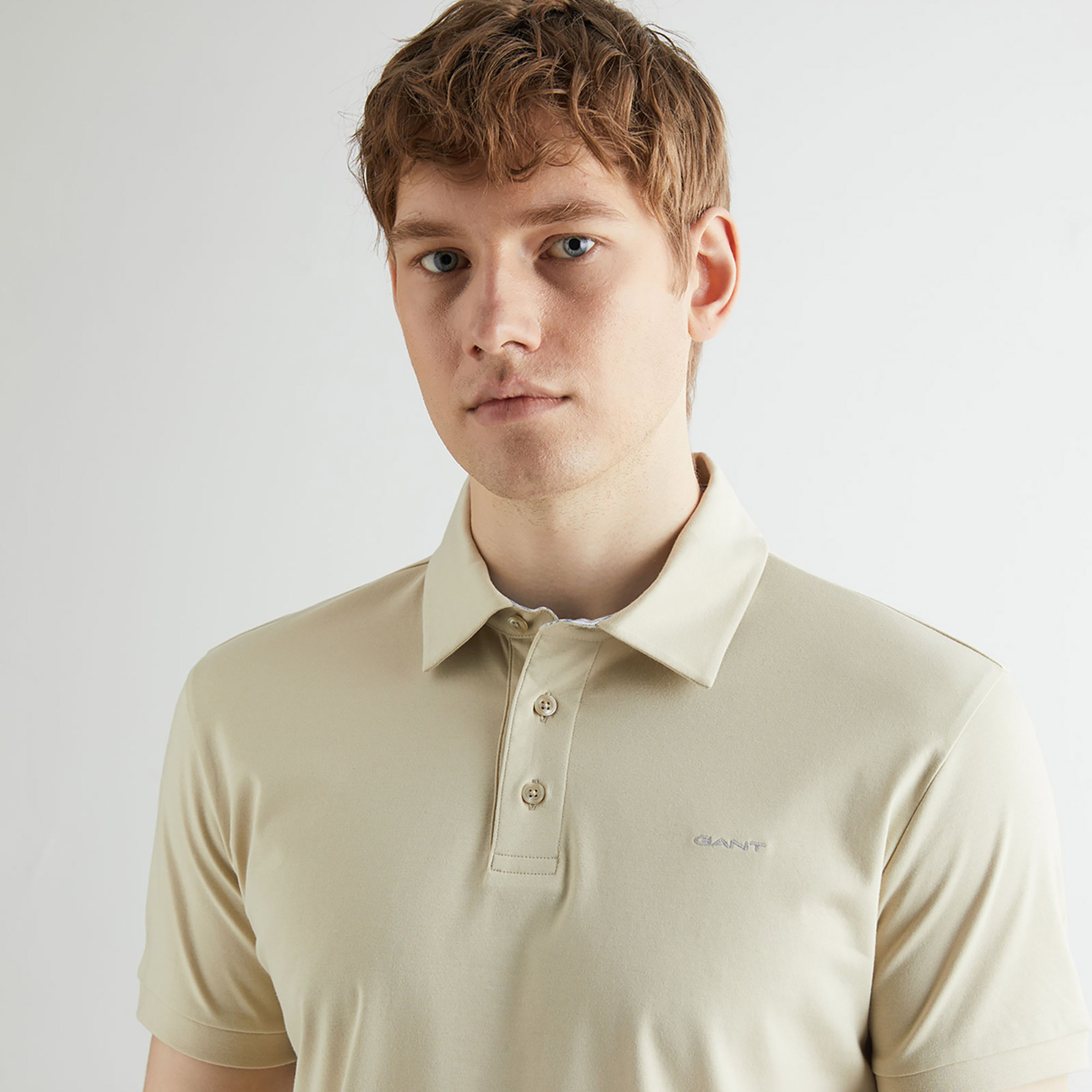 GANT Erkek Bej Slim Fit Logolu Polo