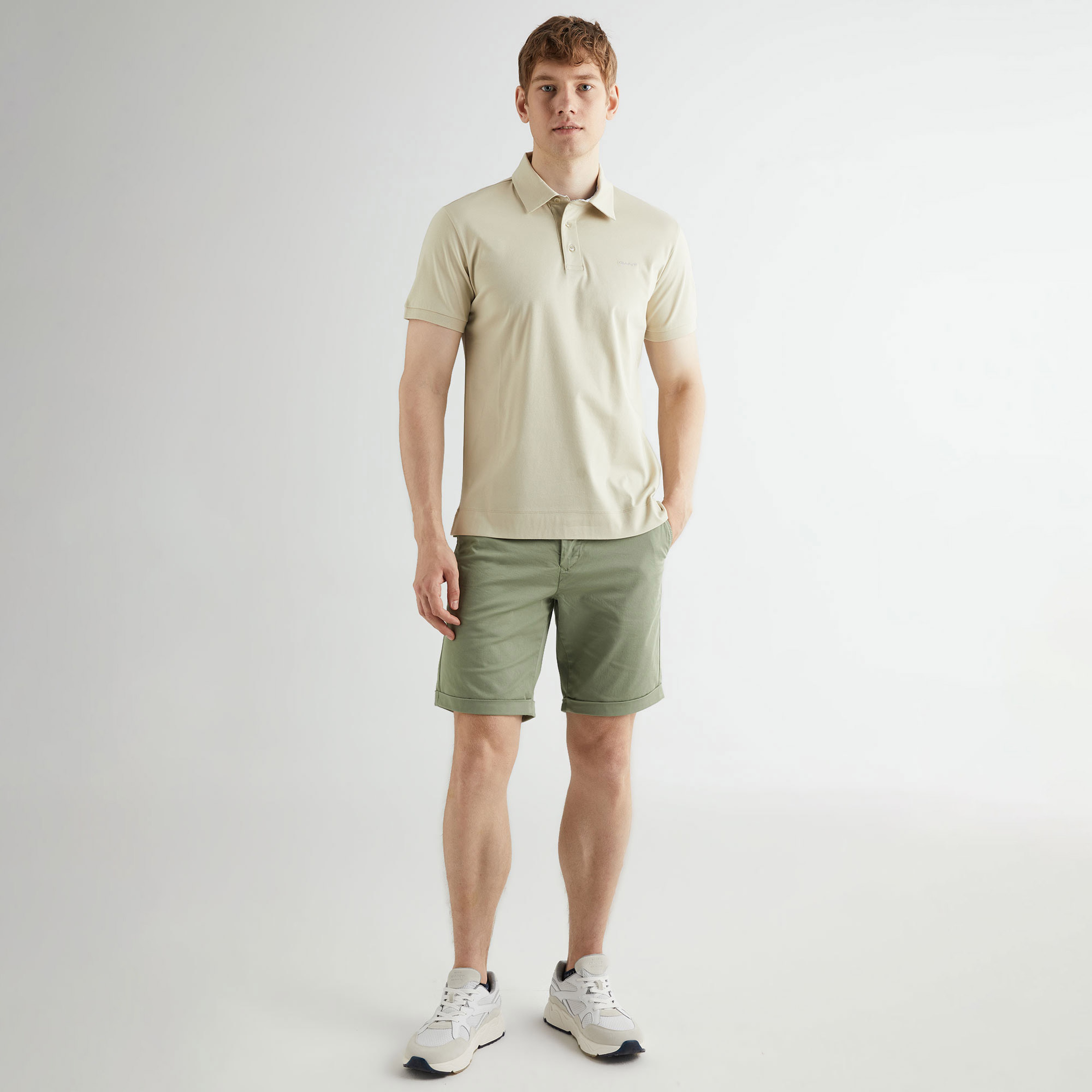 GANT Erkek Bej Slim Fit Logolu Polo