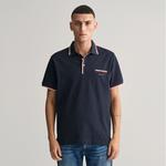 GANT Erkek Lacivert Regular Fit Çizgili Polo