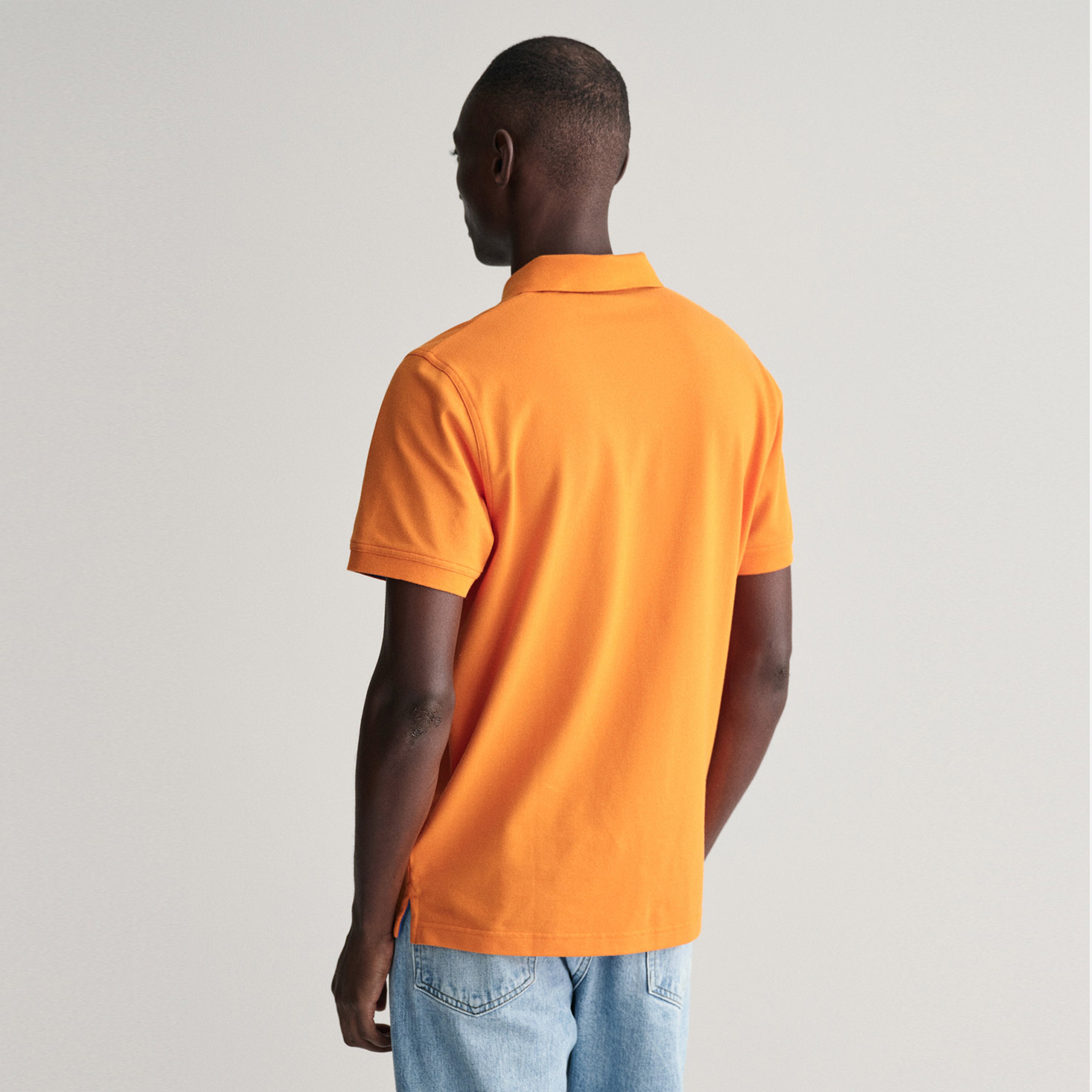 GANT Erkek Turuncu Regular Fit Polo Yaka T-Shirt