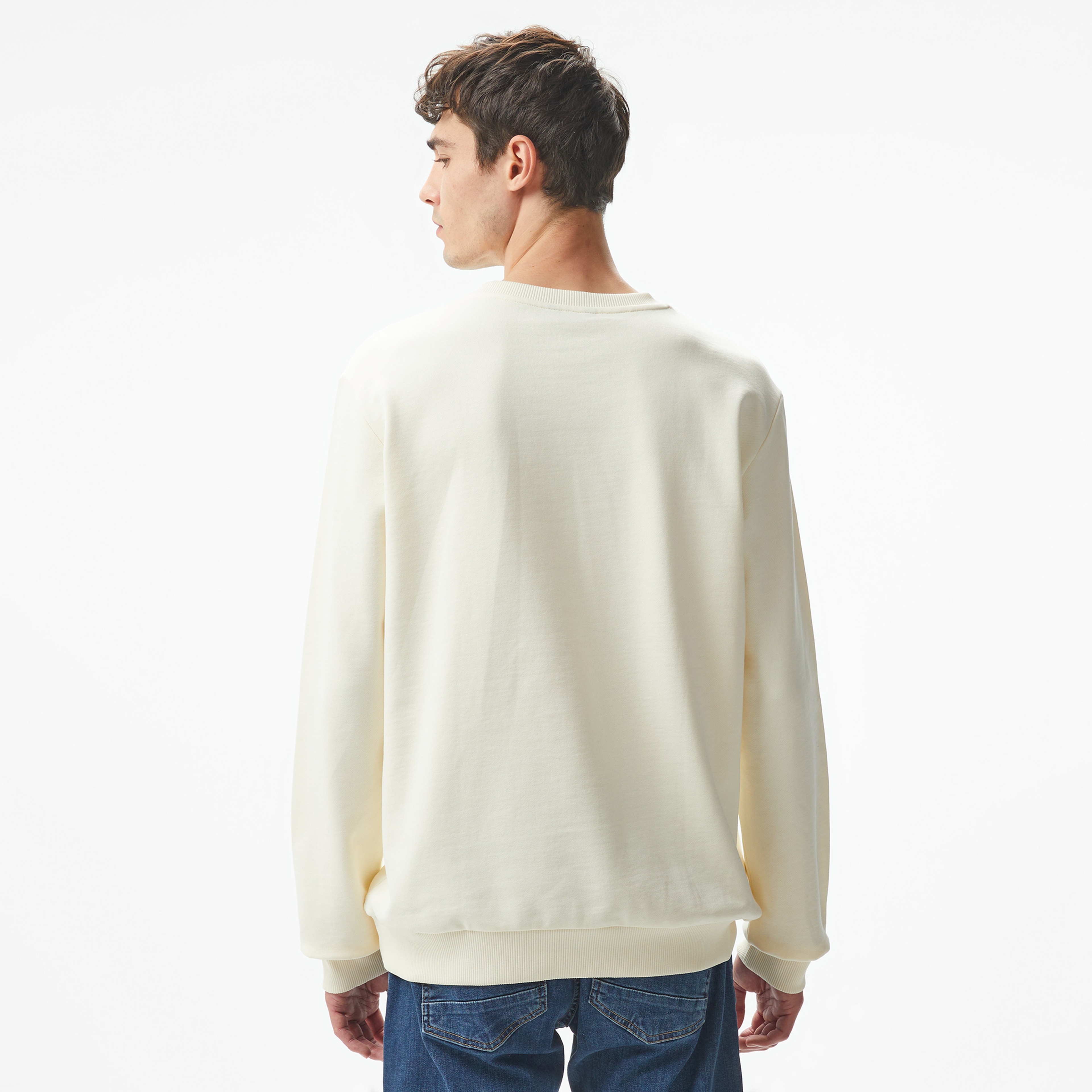 Nautica Erkek Beyaz Regular Fit Sweatshirt