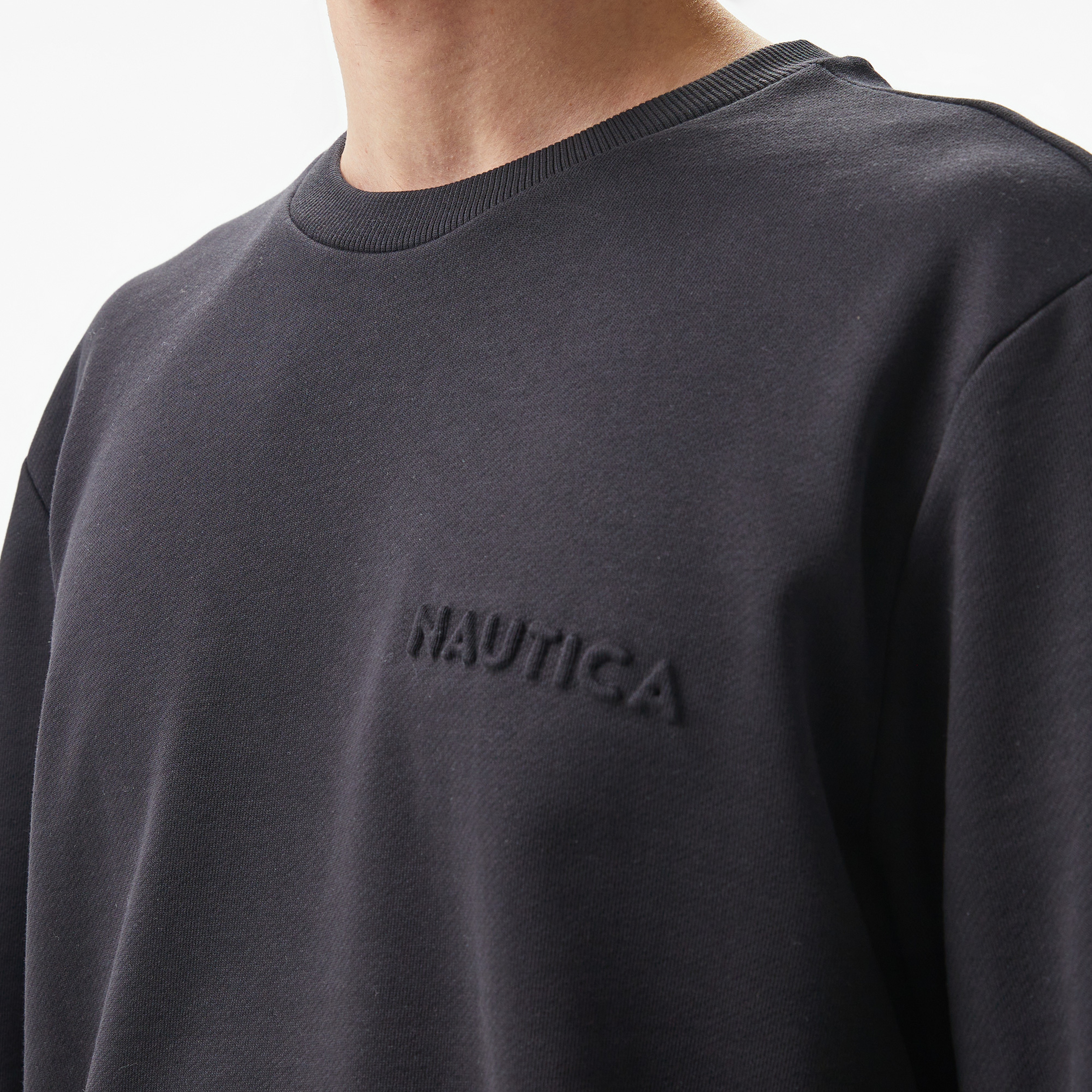 Nautica Erkek Siyah Regular Fit Sweatshirt