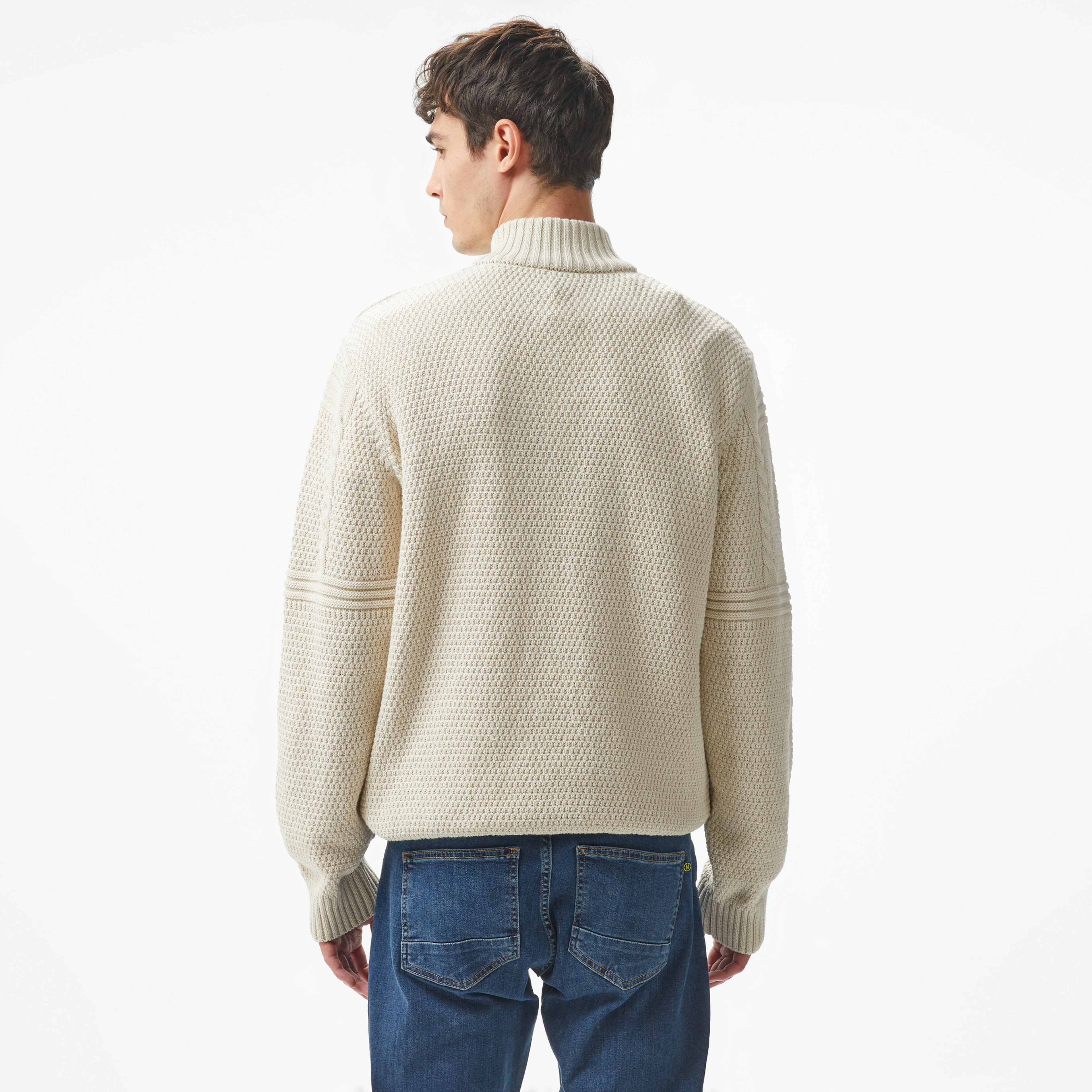 Nautica Erkek Beyaz Regular Fit Kazak