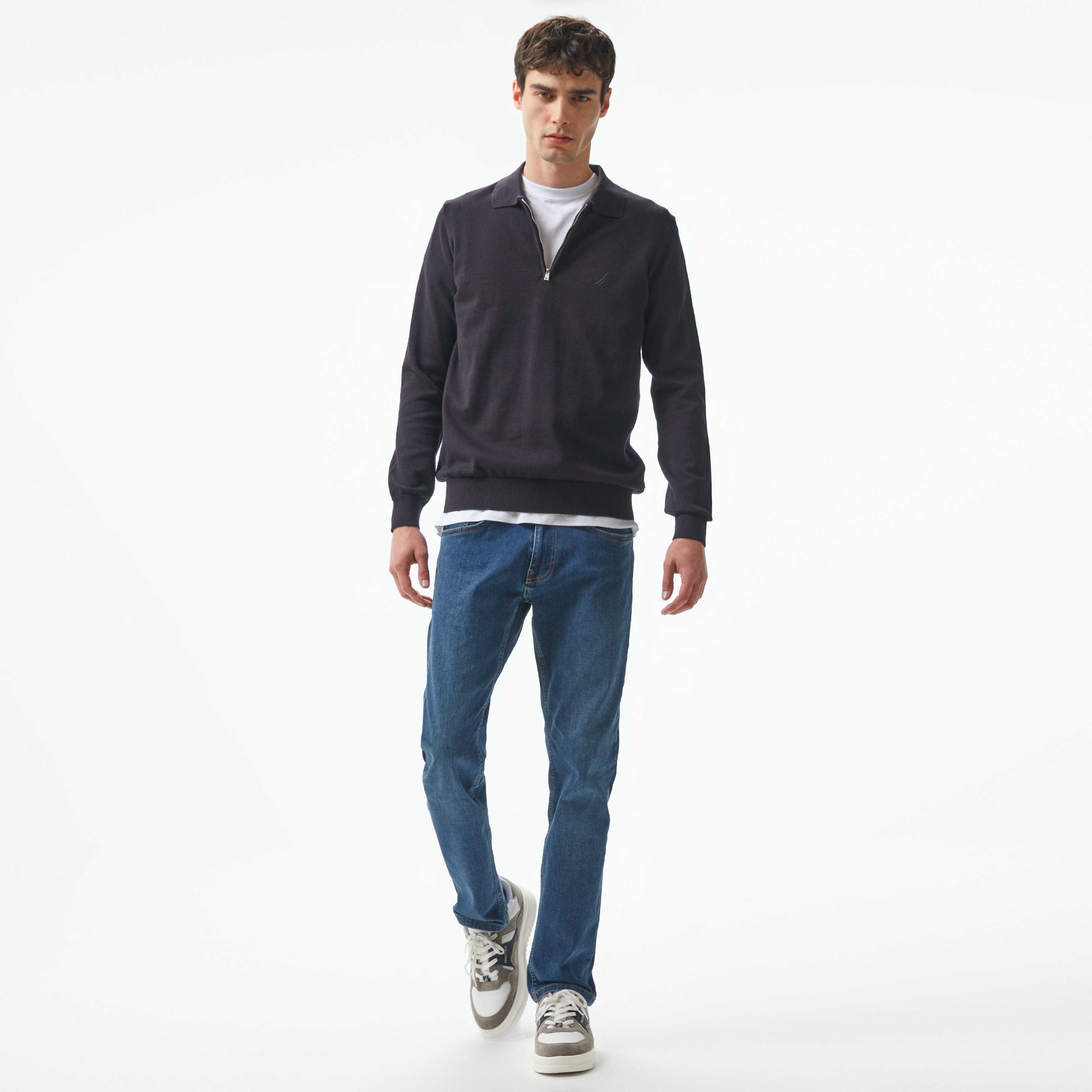 Nautica Erkek Siyah Regular Fit Kazak