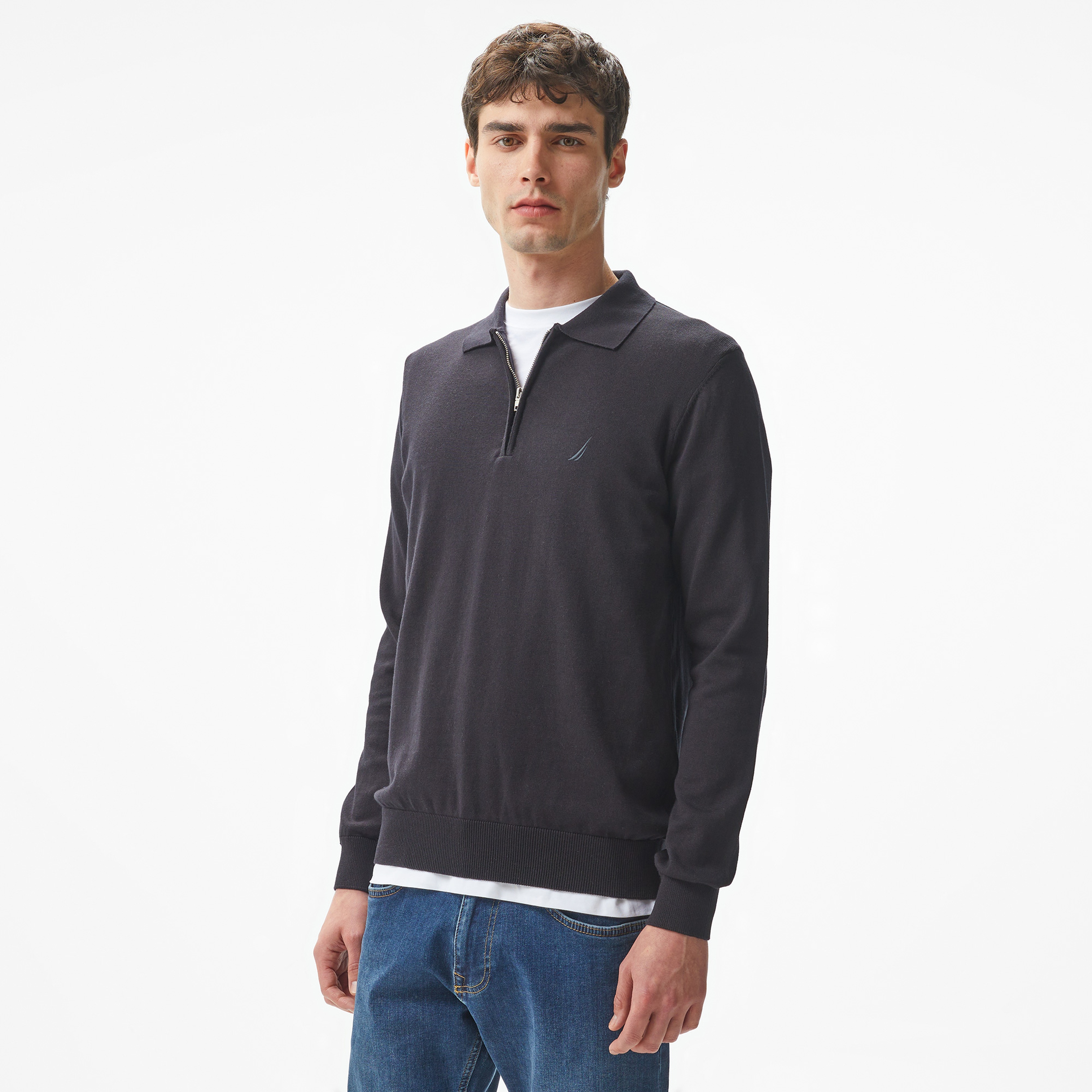 Nautica Erkek Siyah Regular Fit Kazak