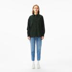 Kadın Relaxed Fit Koyu Yeşil Gömlek