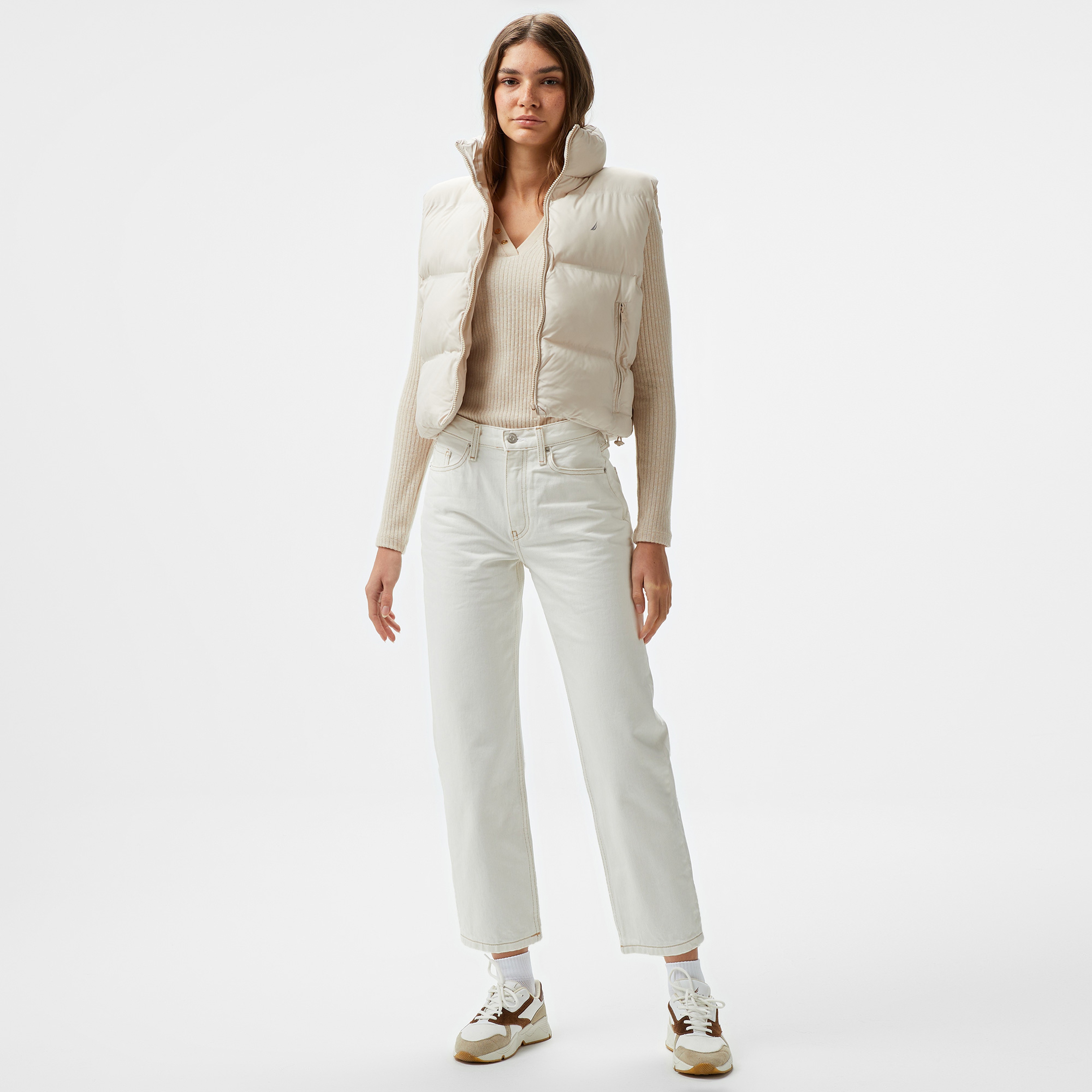 Nautica Kadın Kırık Beyaz Şişme Yelek