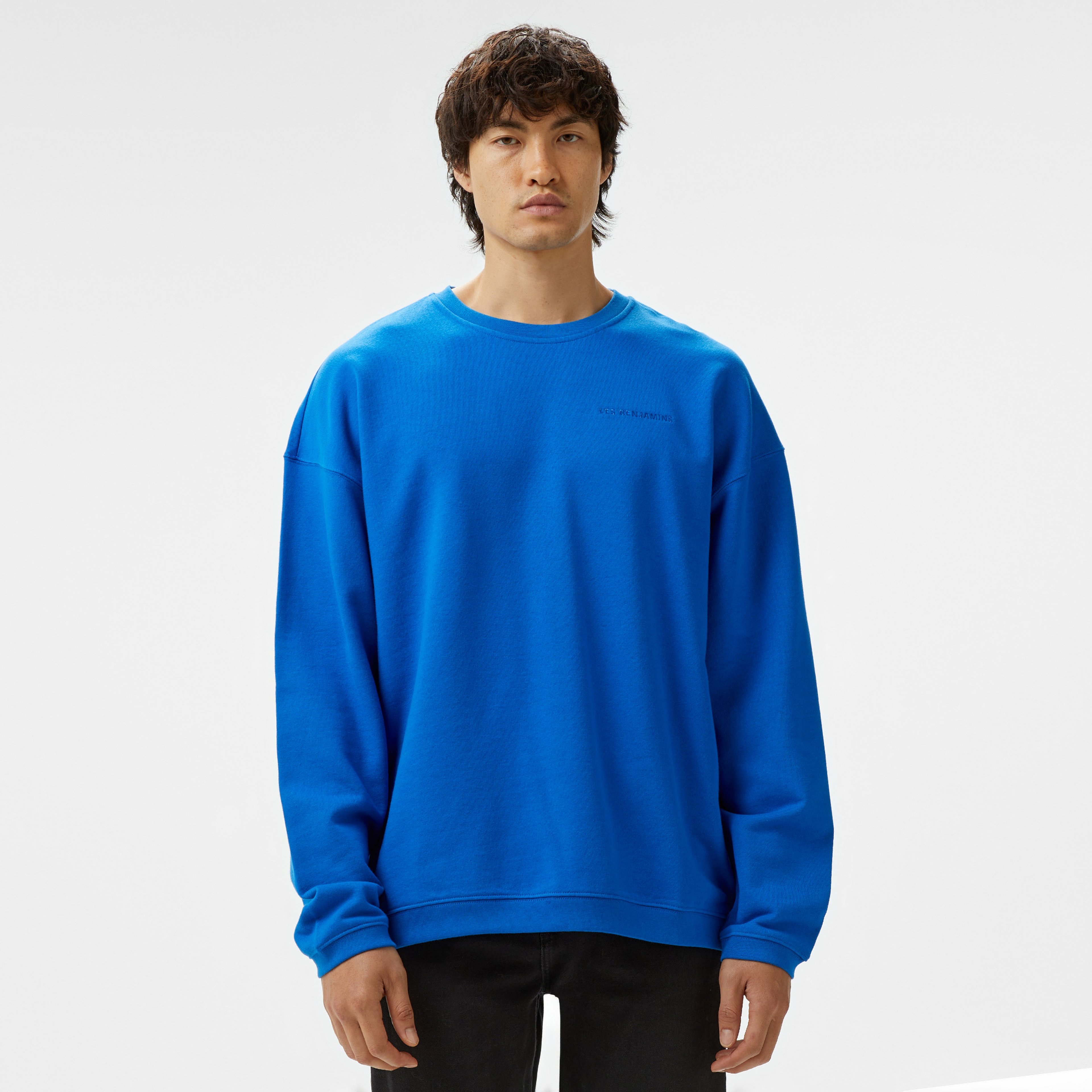 Les Benjamins Essential Erkek Mavi Sweatshirt