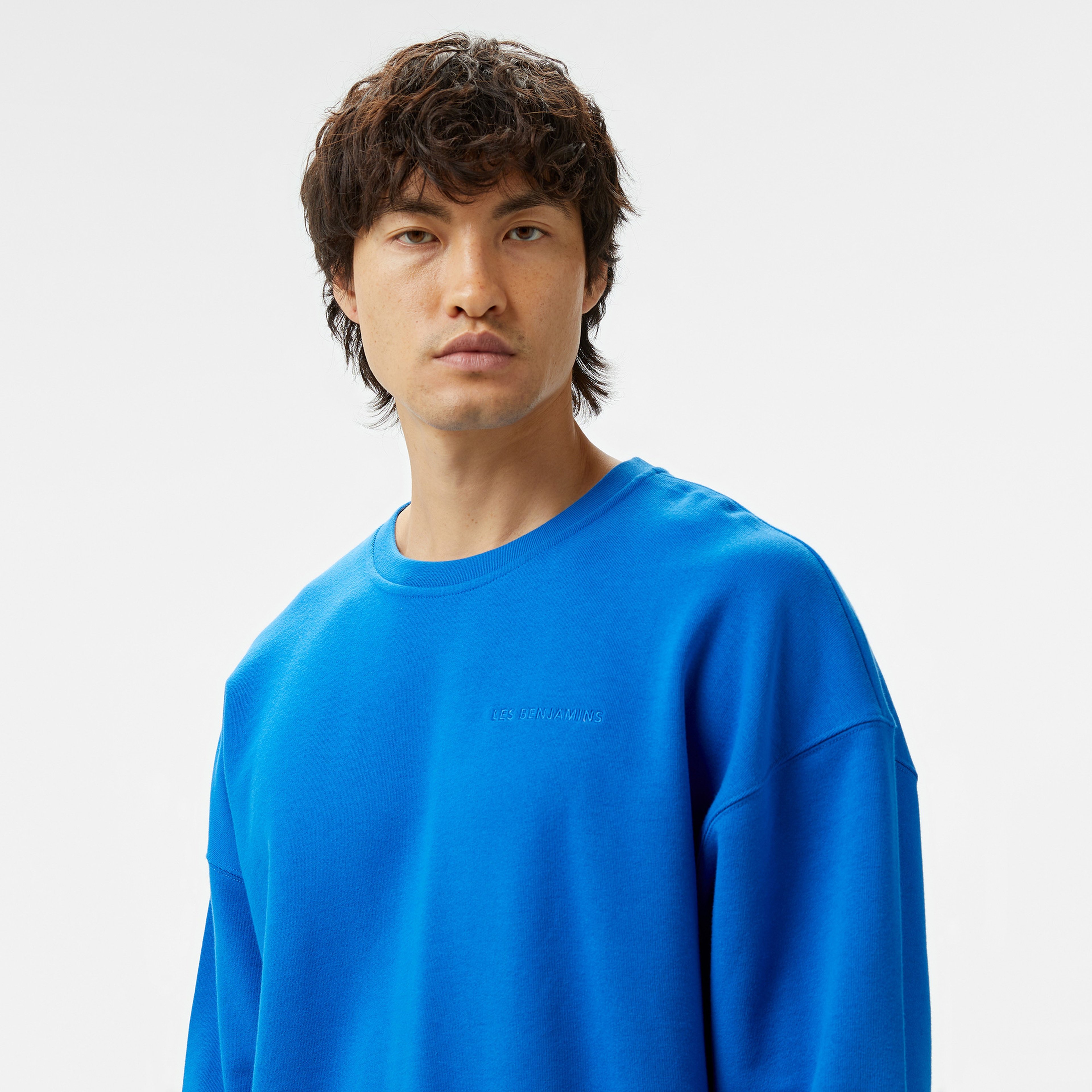 Les Benjamins Essential Erkek Mavi Sweatshirt