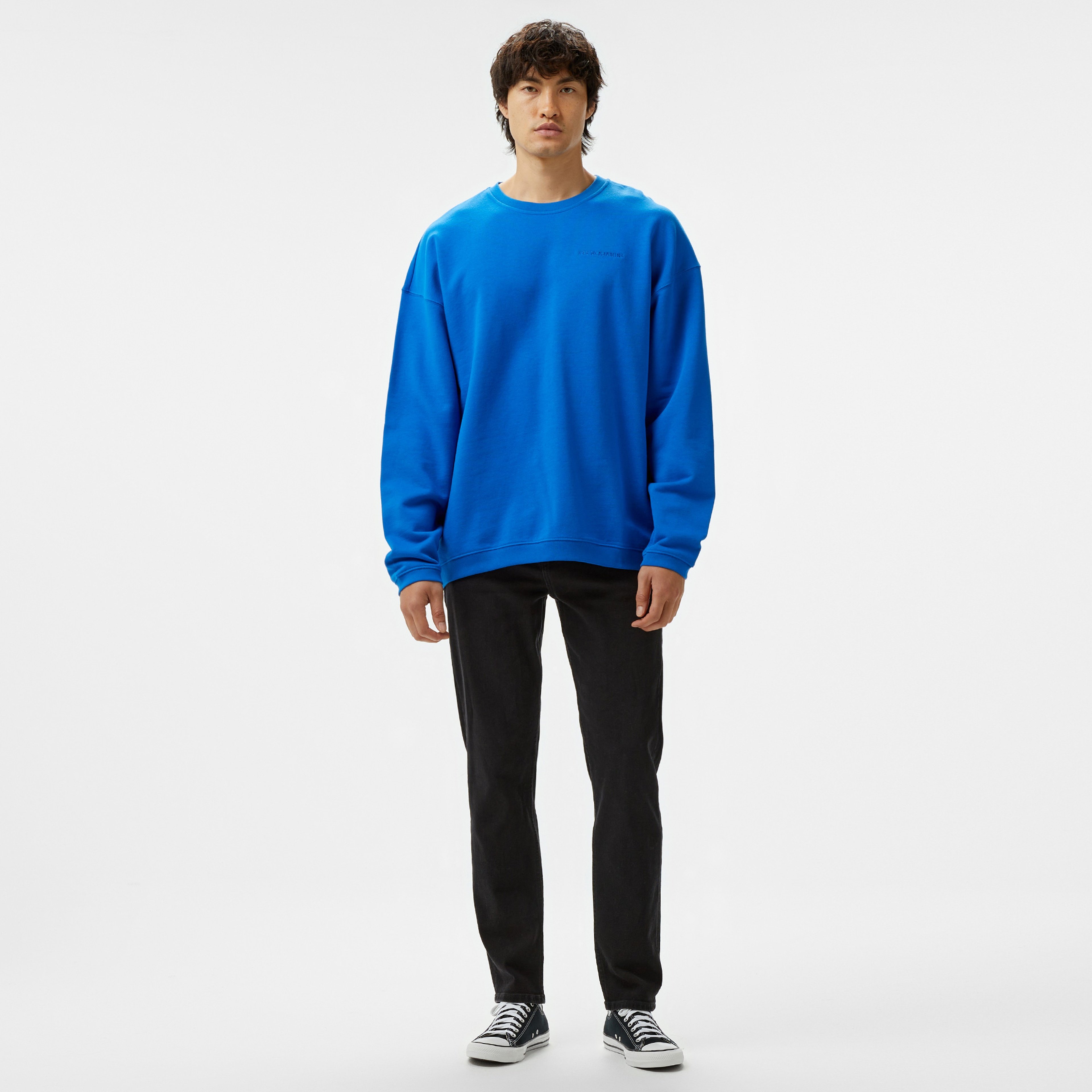 Les Benjamins Essential Erkek Mavi Sweatshirt