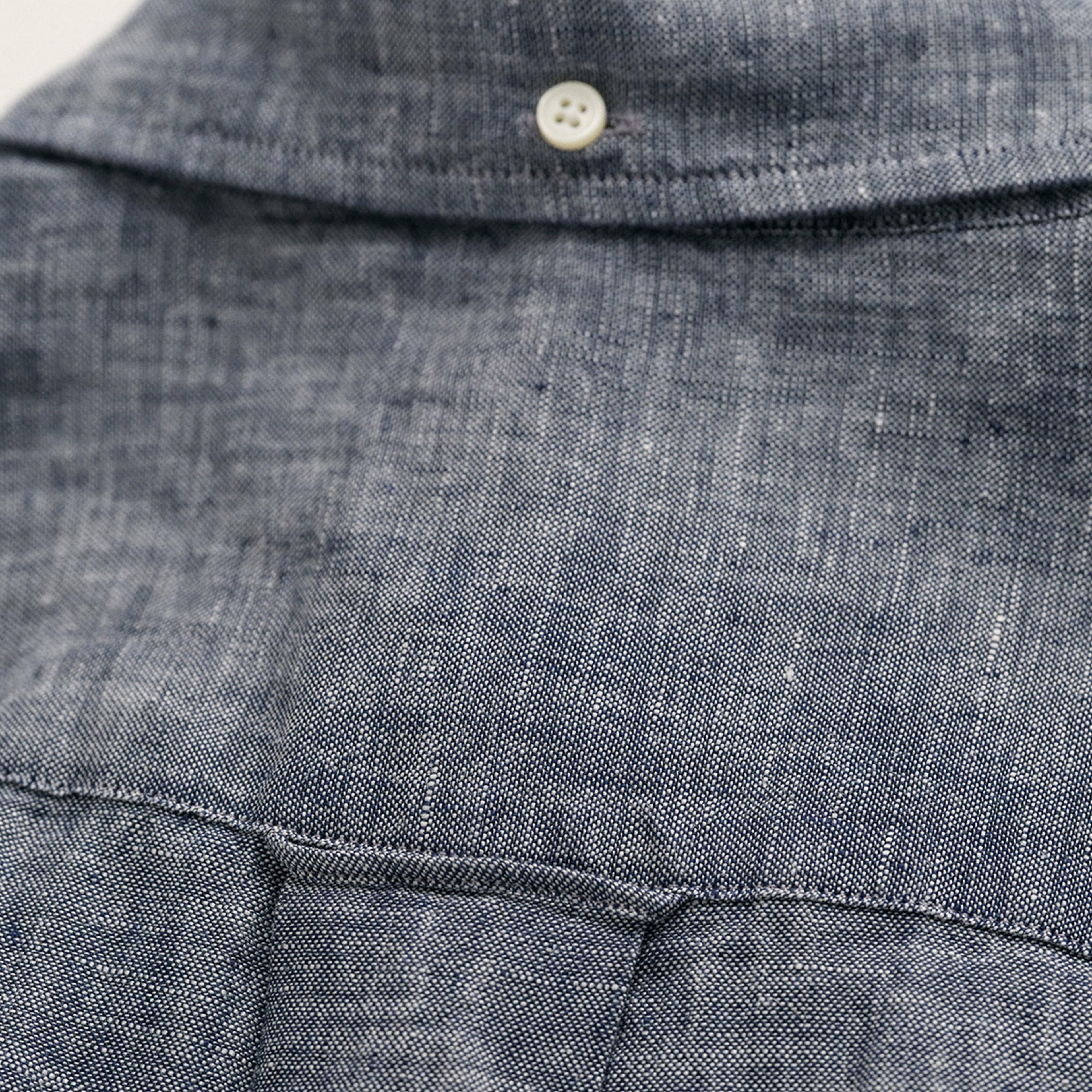 GANT Erkek Mavi Regular Fit Keten Gömlek