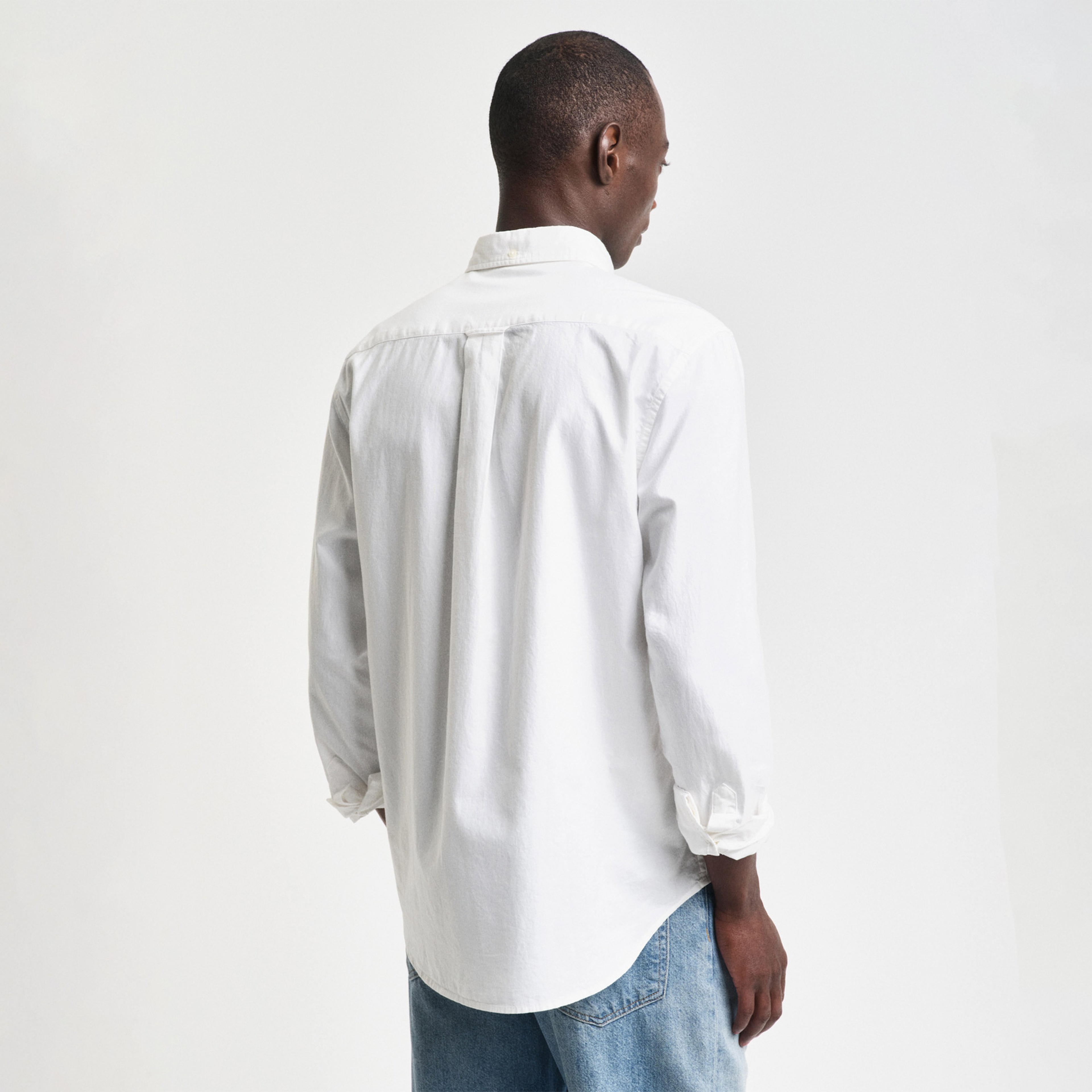 GANT Erkek Beyaz Regular Fit Düğmeli Yaka Gömlek