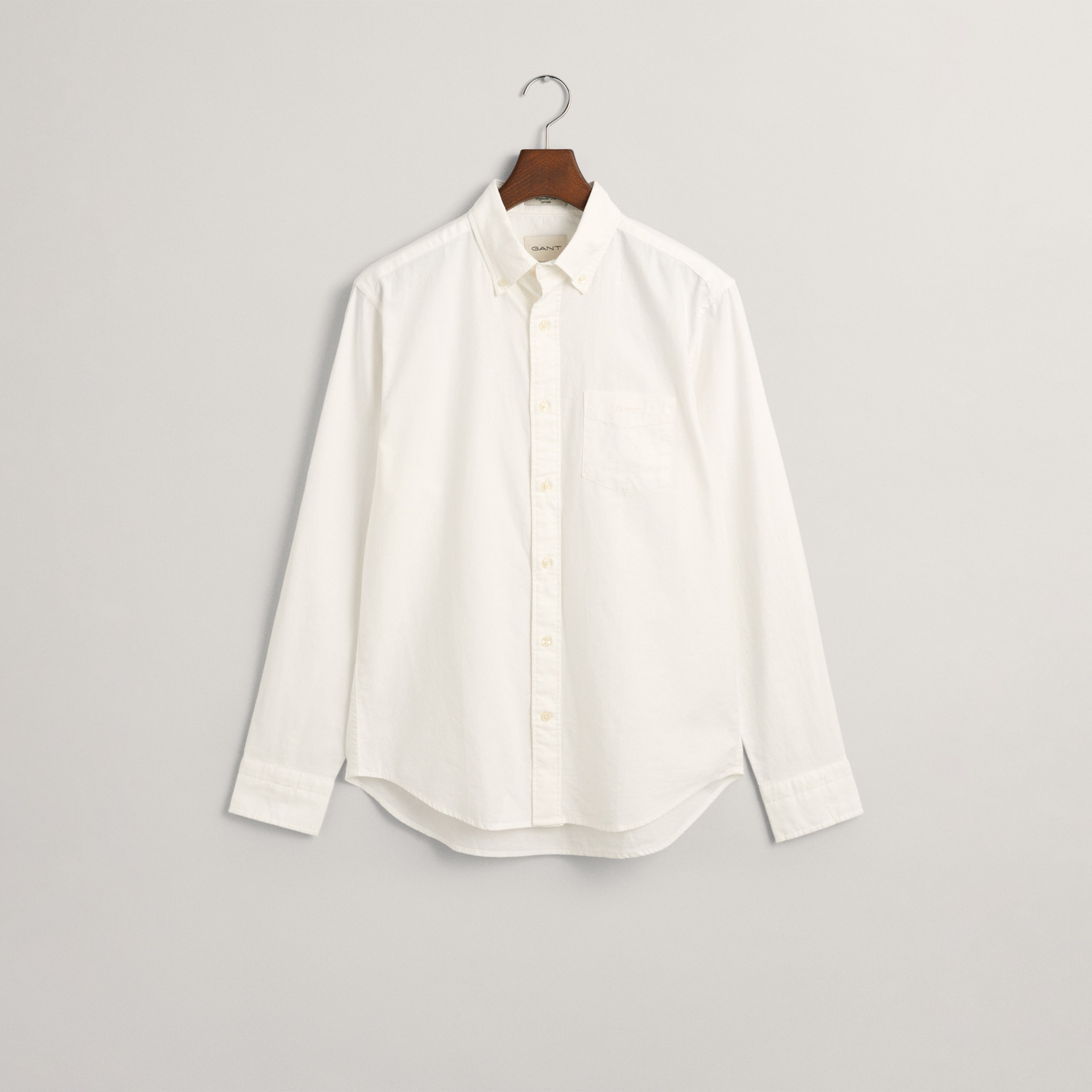 GANT Erkek Beyaz Regular Fit Düğmeli Yaka Gömlek
