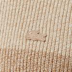 Erkek Relaxed Fit Bisiklet Yaka Renk Bloklu Bej Kazak