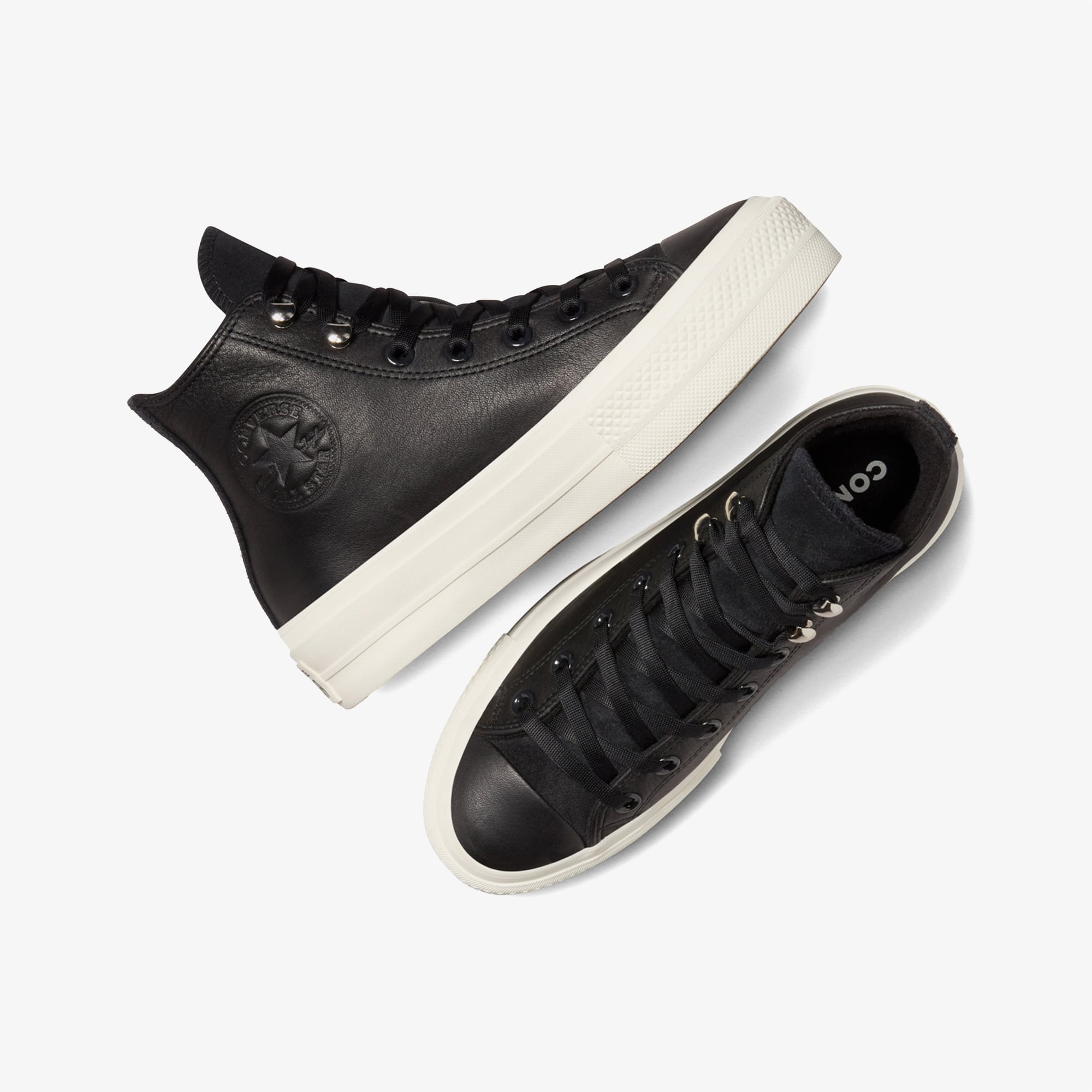Converse Chuck Taylor All Star Lift Unisex Siyah Deri Platform