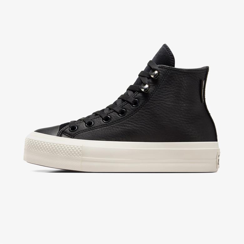 Converse Chuck Taylor All Star Lift Unisex Siyah Deri Platform Sneaker