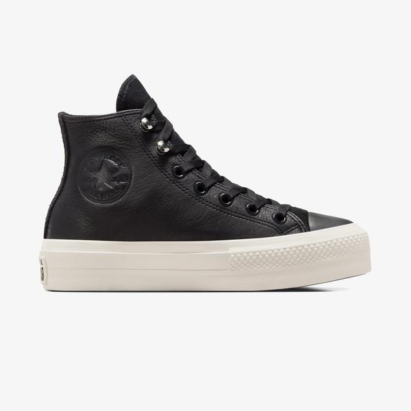 Converse Chuck Taylor All Star Lift Unisex Siyah Deri Platform Sneaker
