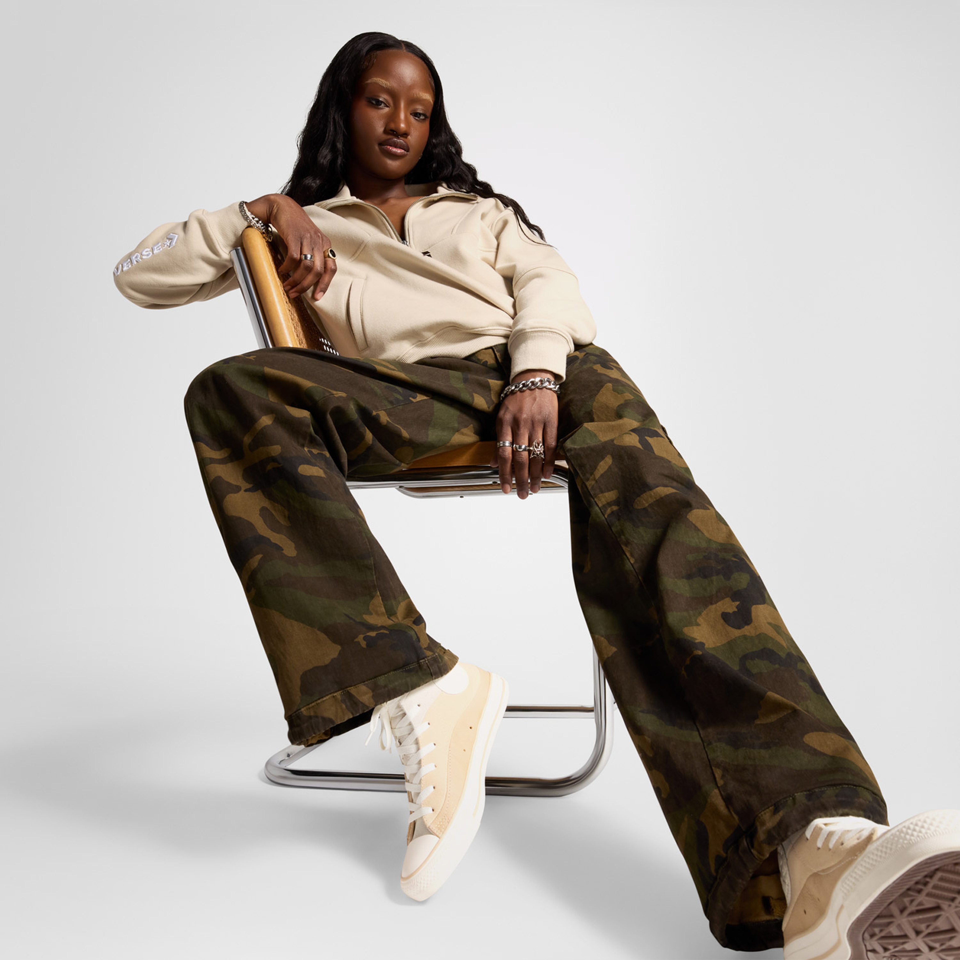 Converse Chuck Taylor All Star Unisex Krem Deri Sneaker