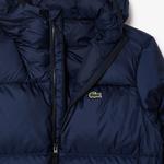 Erkek Relaxed Fit Kapüşonlu Lacivert Şişme Mont