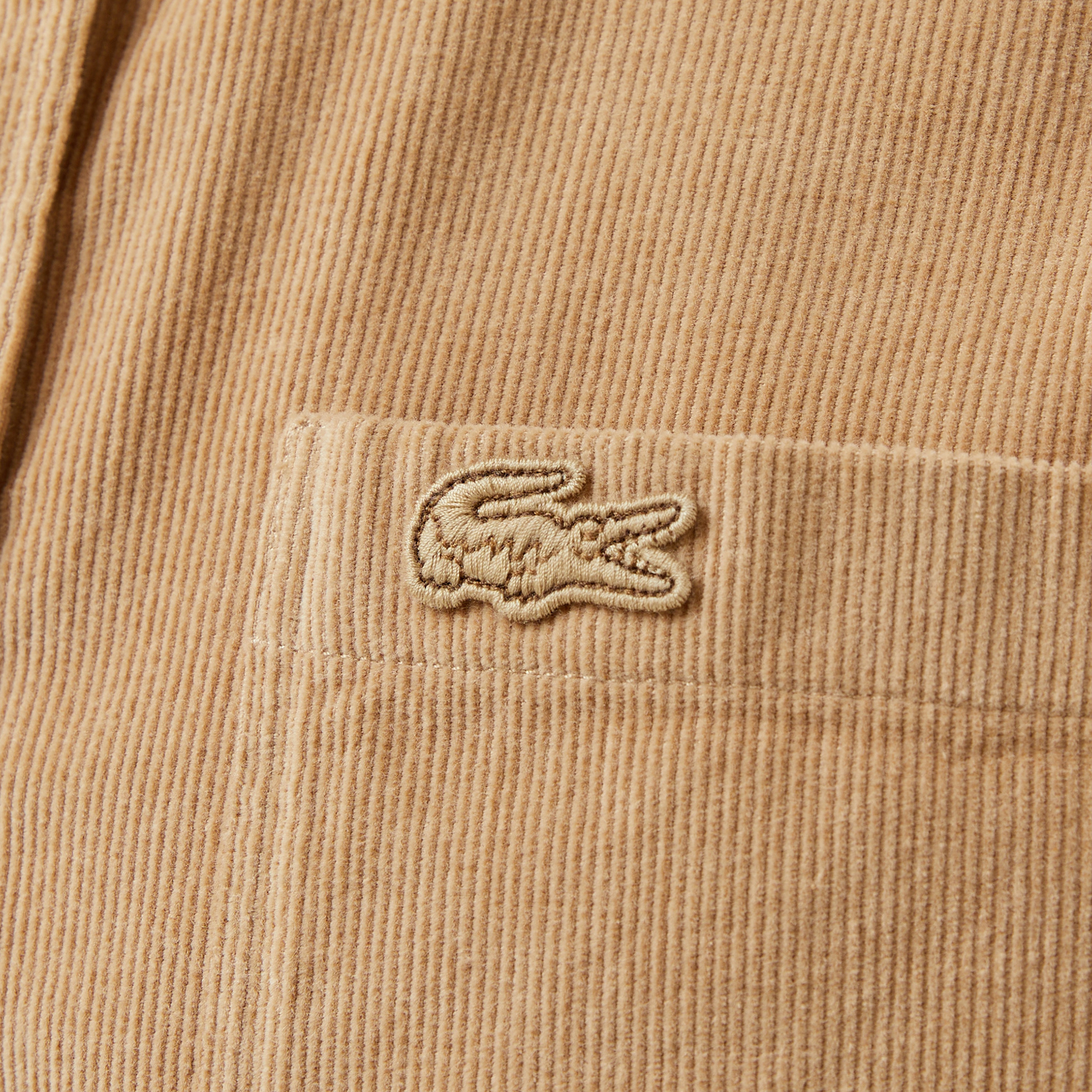 Erkek Regular Fit Düğmeli Yaka Bej Gömlek