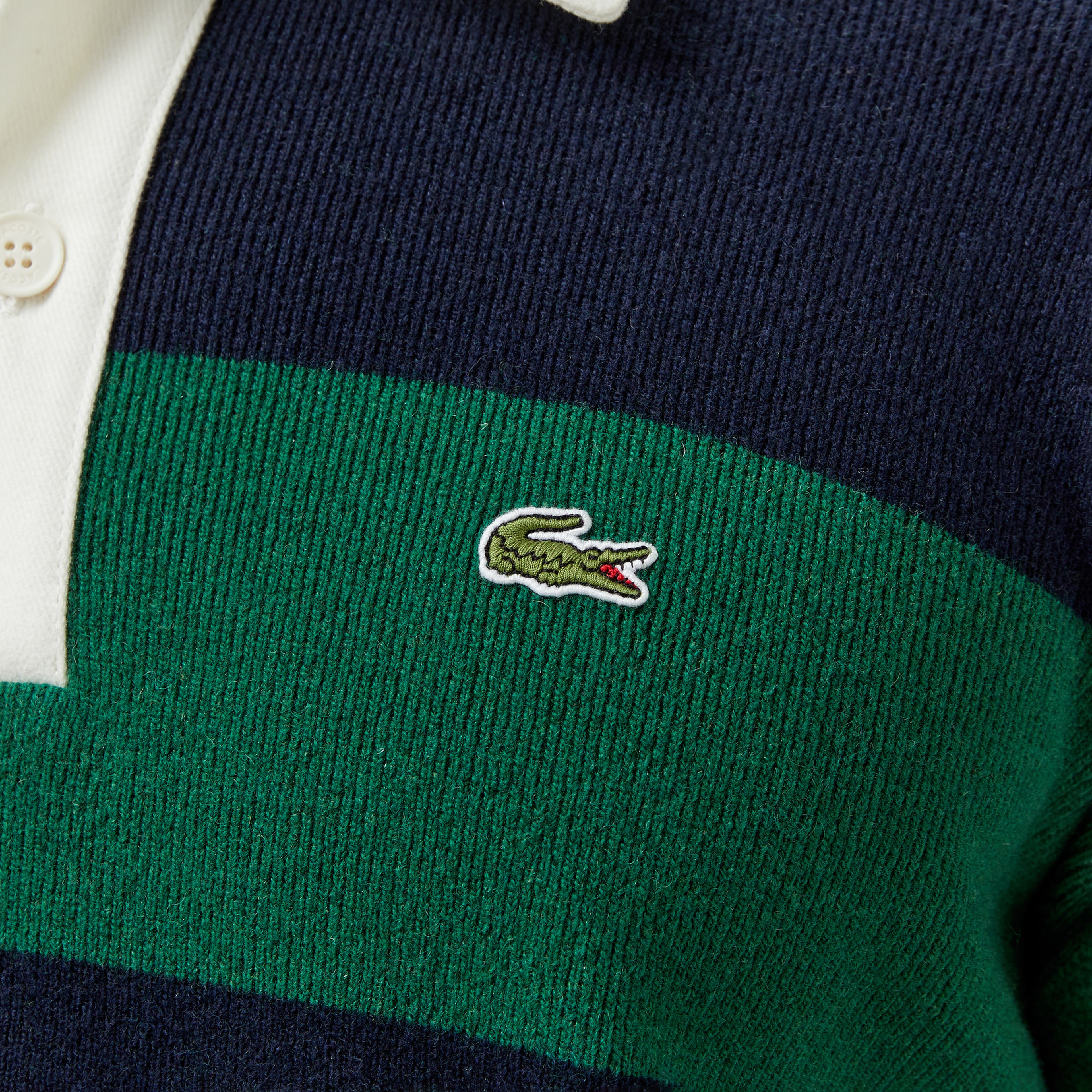 Erkek Loose Fit Polo Yaka Renk Bloklu Lacivert Triko