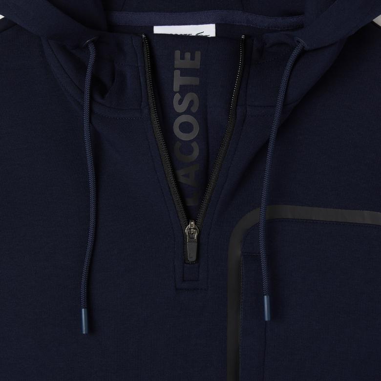 Erkek Relaxed Fit Kapüşonlu Lacivert Sweatshirt