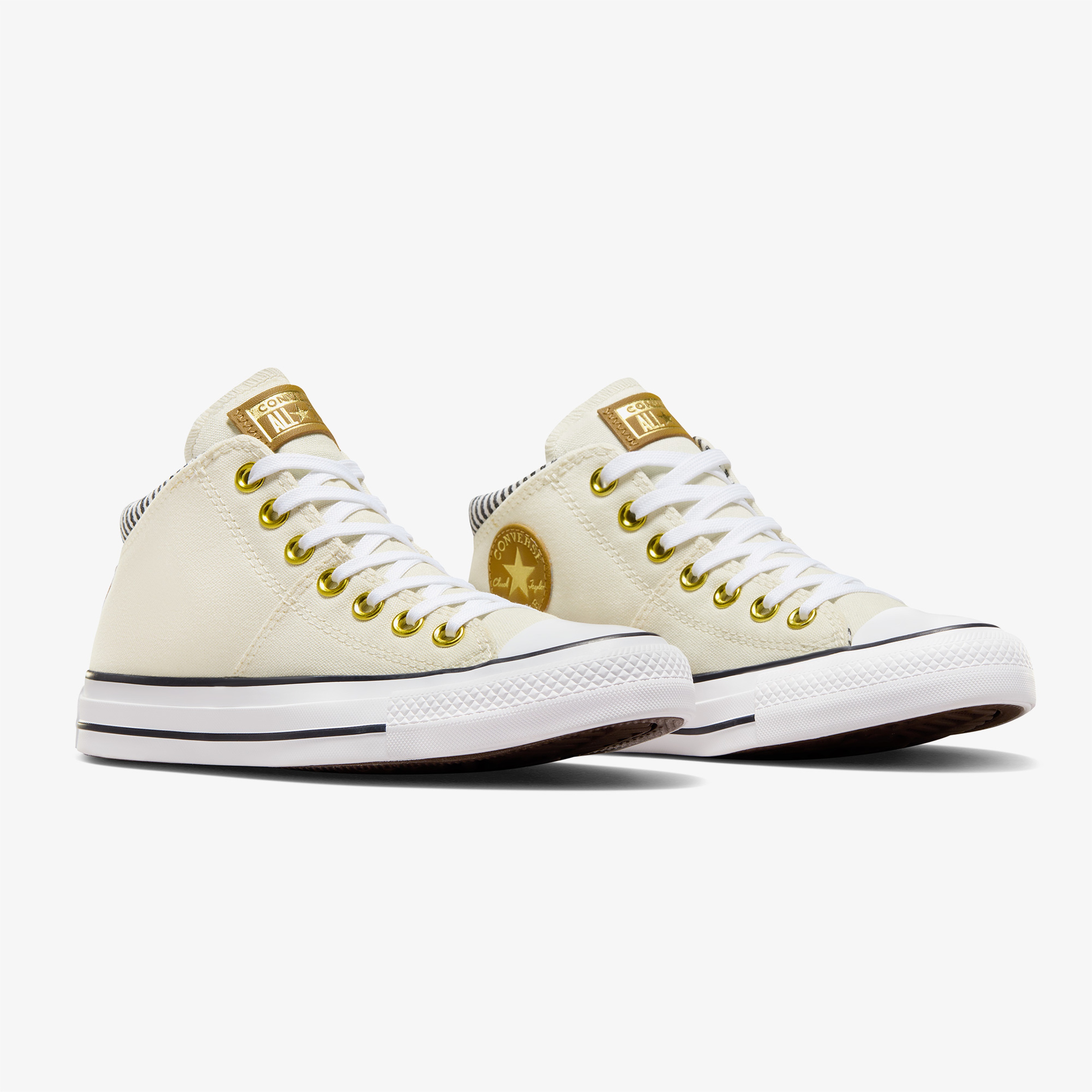 Converse Chuck Taylor All Star Madison Herringbone Stripe Kadın Krem Sneaker
