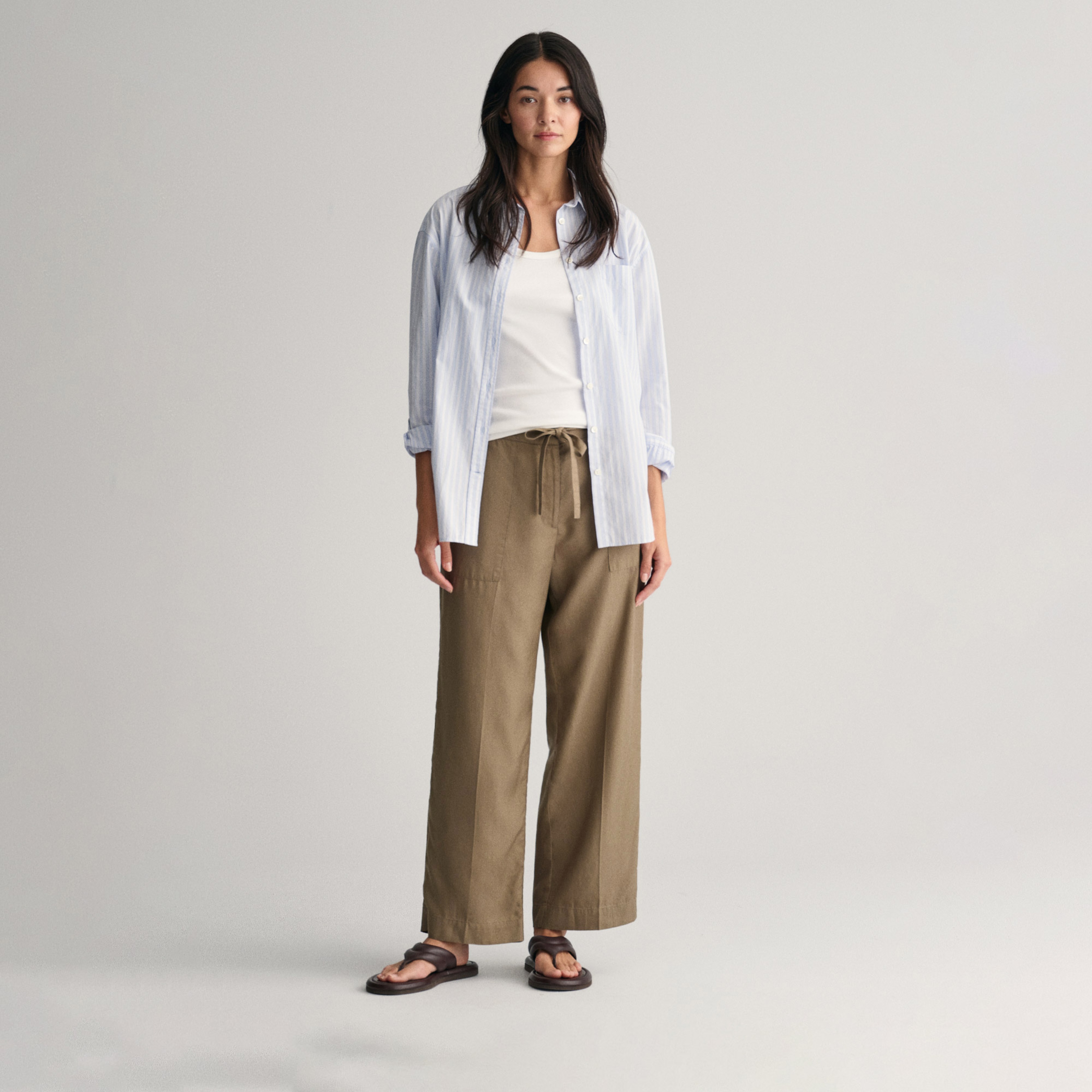 GANT Kadın Yeşil Regular Fit Pantolon