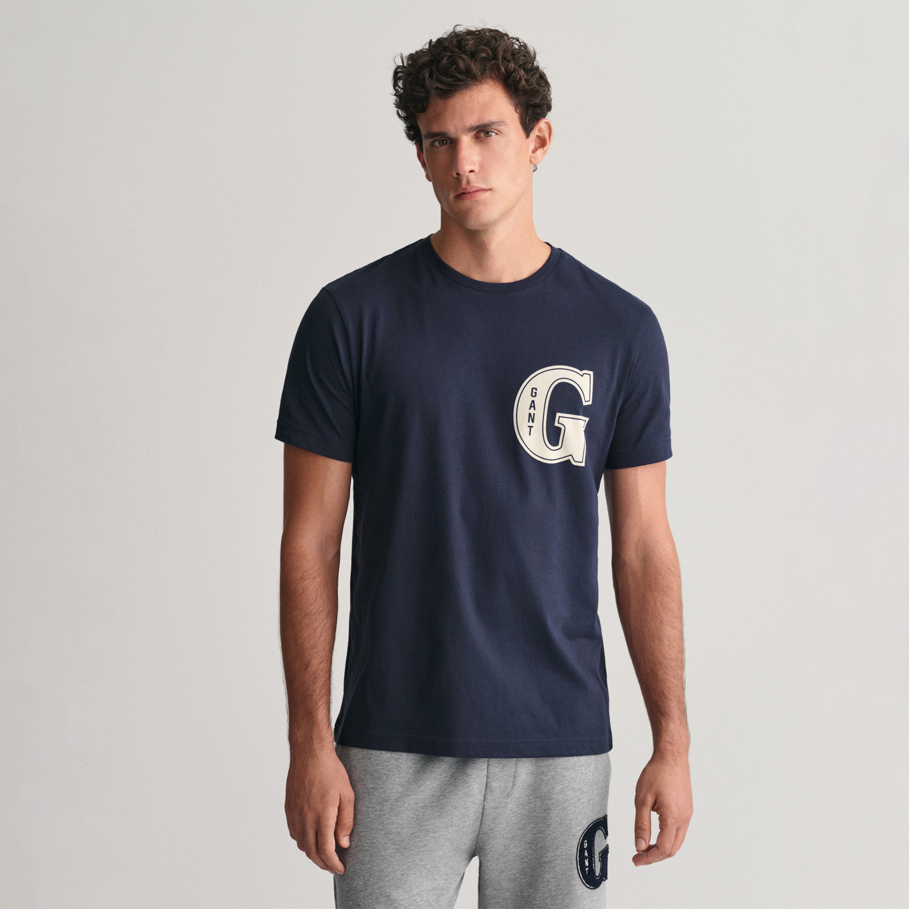 GANT Erkek Lacivert Regular Fit T-Shirt