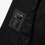 Erkek Regular Fit Kapüşonlu Siyah Yağmurluk