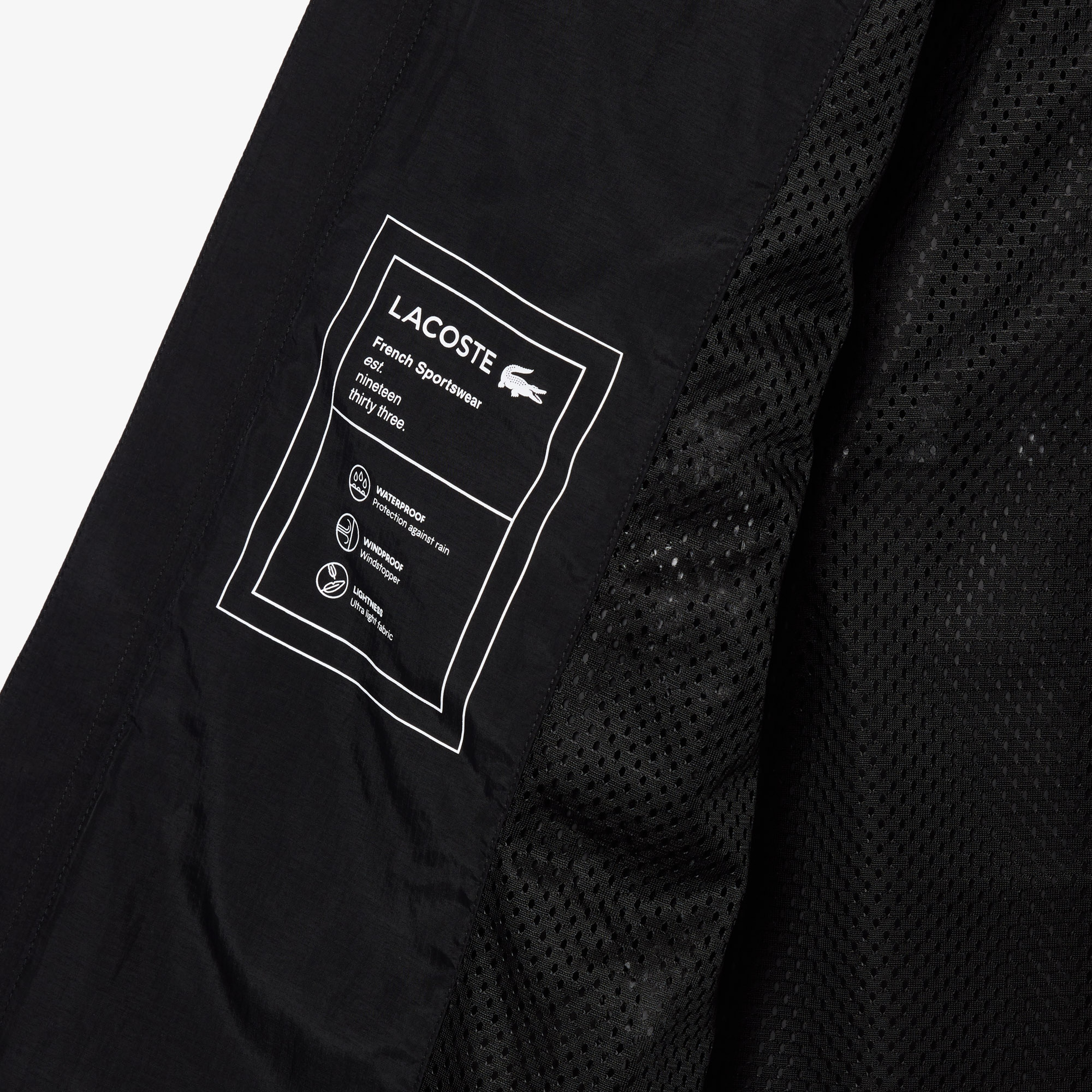 Erkek Regular Fit Kapüşonlu Siyah Yağmurluk