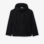 Erkek Regular Fit Kapüşonlu Siyah Yağmurluk