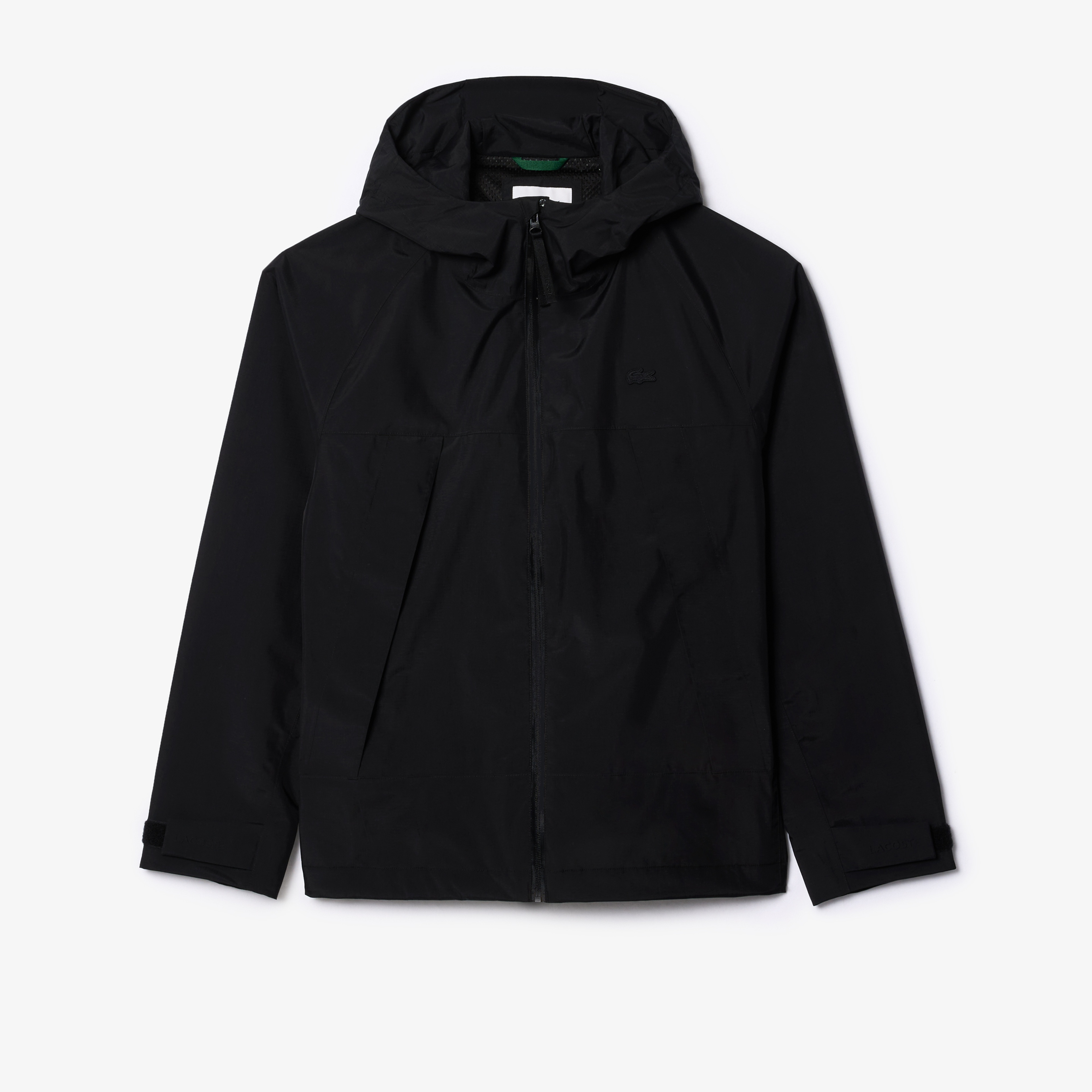Erkek Regular Fit Kapüşonlu Siyah Yağmurluk