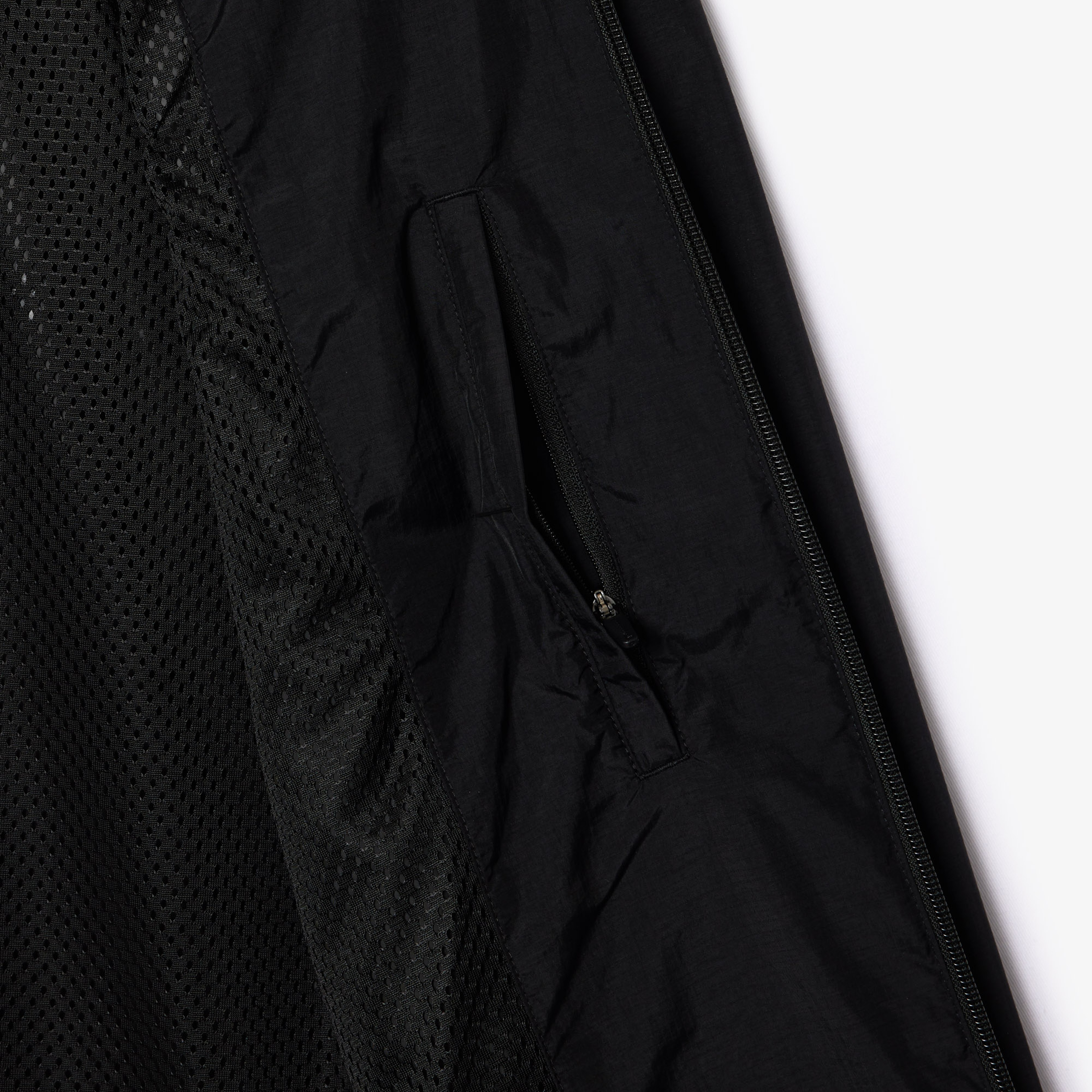 Erkek Regular Fit Kapüşonlu Siyah Yağmurluk