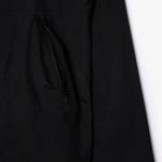 Erkek Regular Fit Kapüşonlu Siyah Yağmurluk