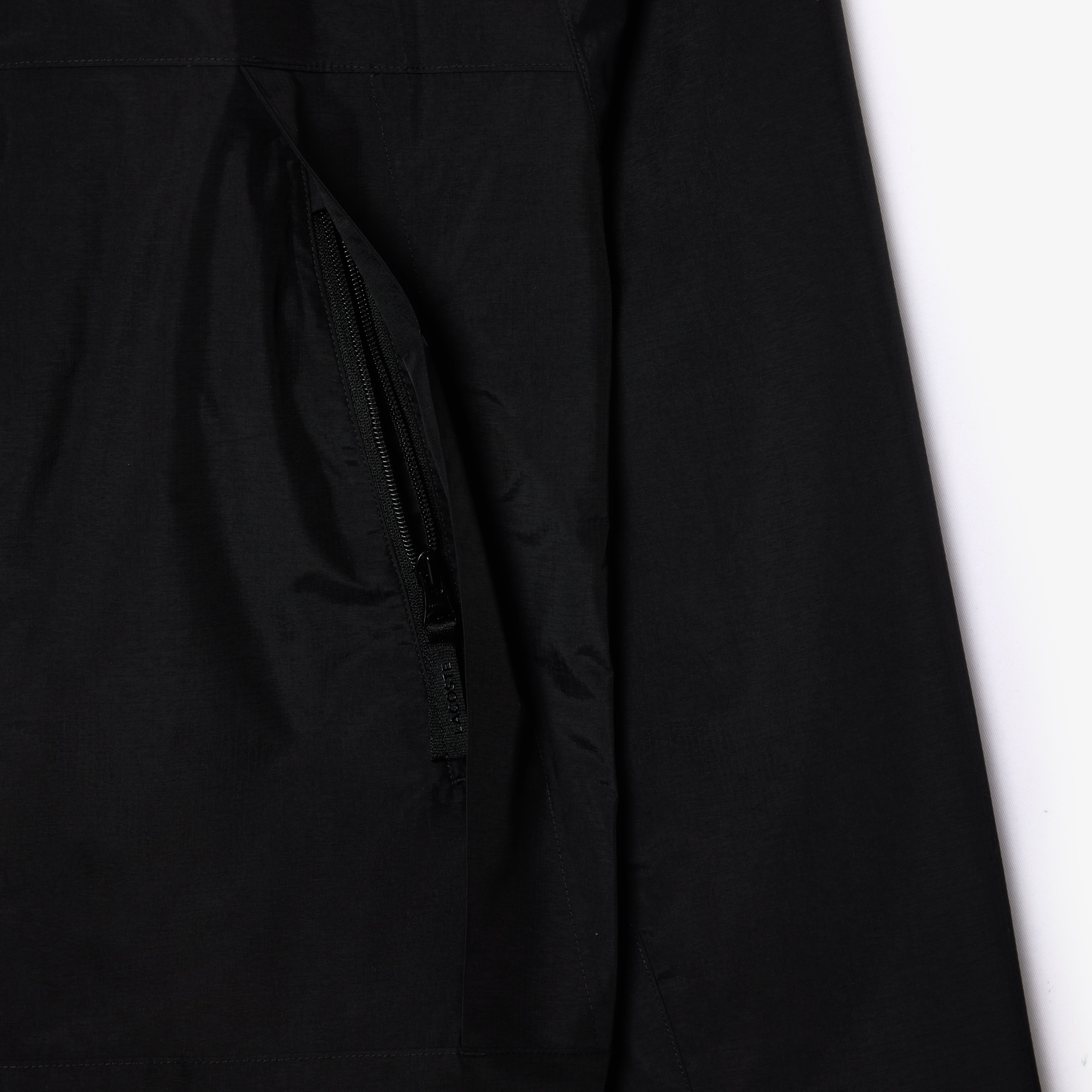 Erkek Regular Fit Kapüşonlu Siyah Yağmurluk