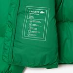 Erkek Relaxed Fit Kapüşonlu Yeşil Şişme Mont